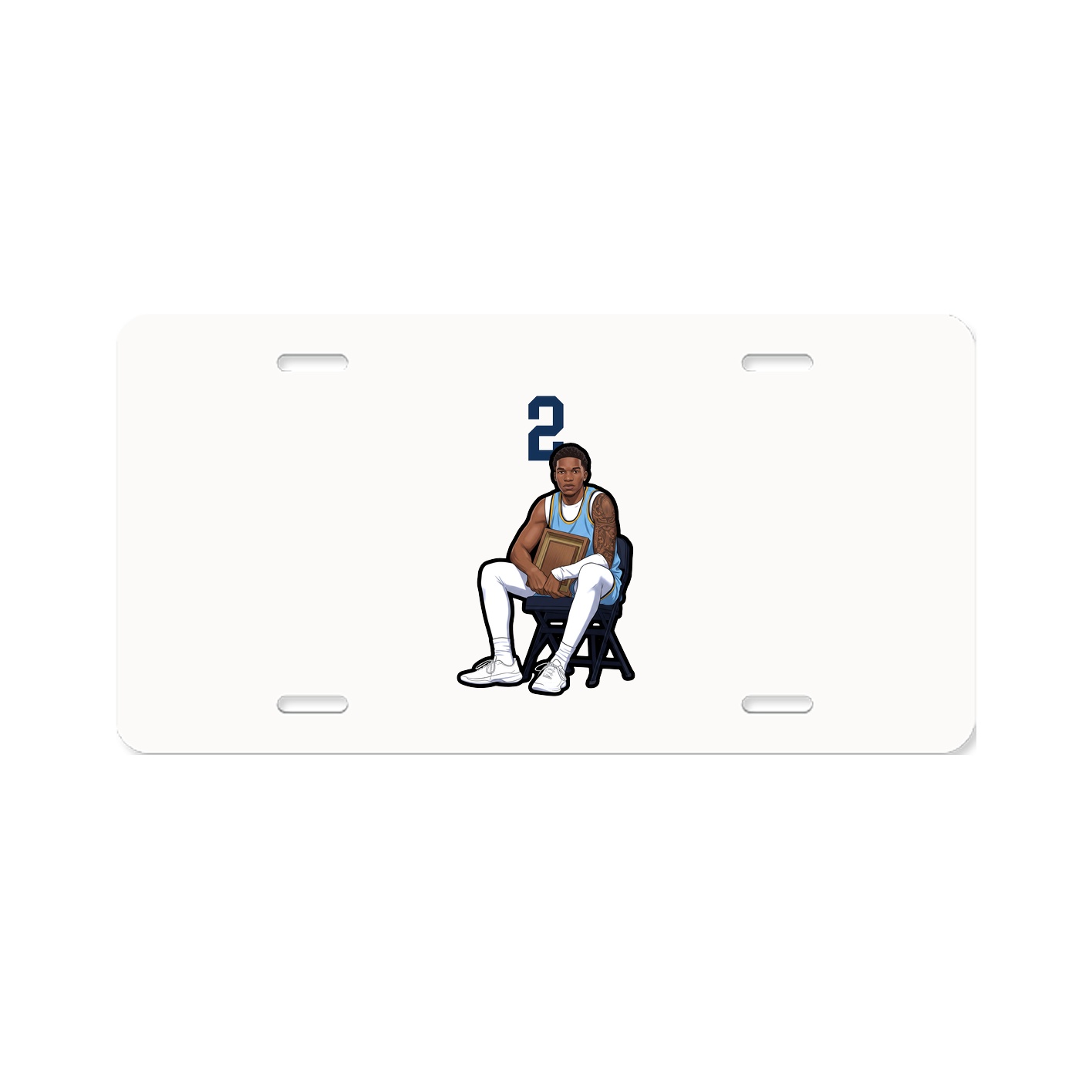License Plate — Number Top in Classic