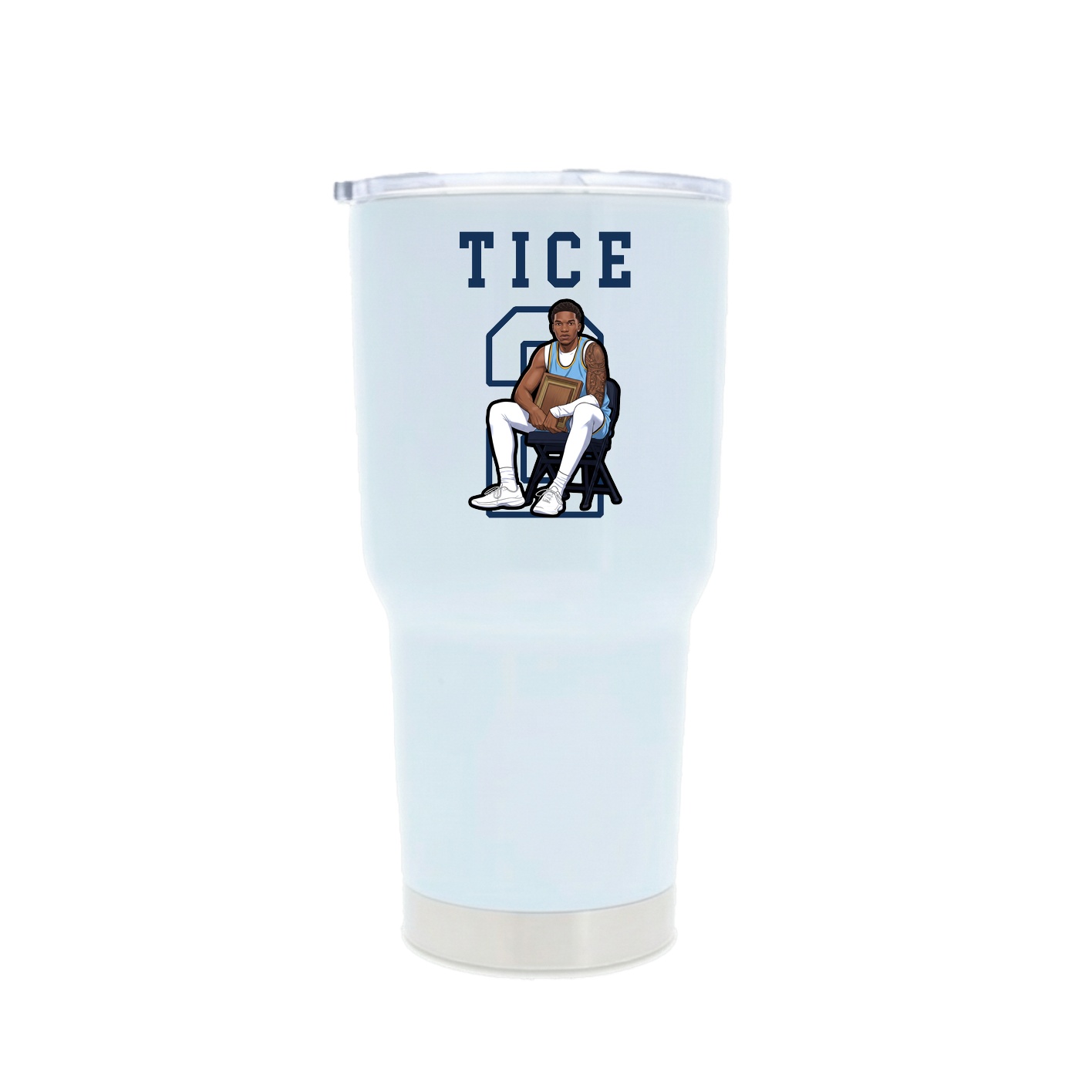 30oz Stainless Steel Tumbler — Shirsey in White