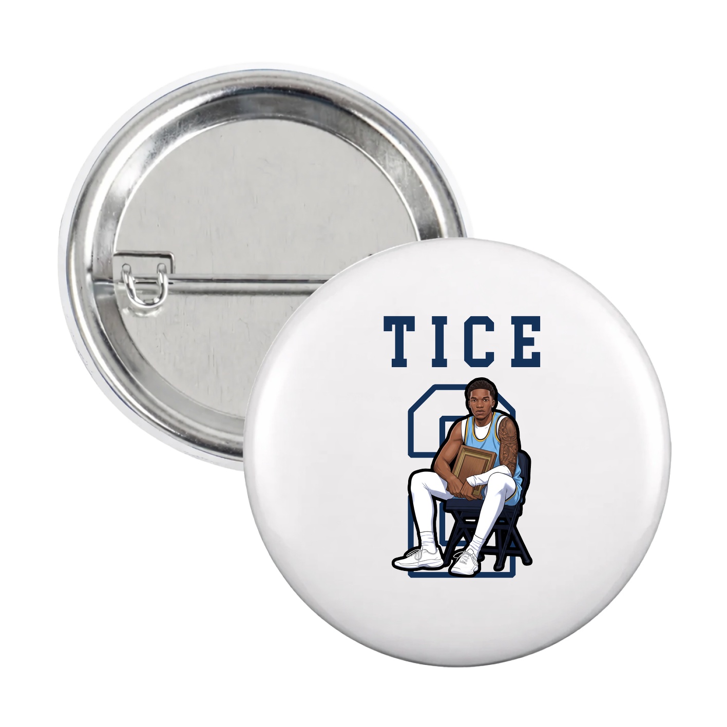 Game Day Button — Shirsey in White