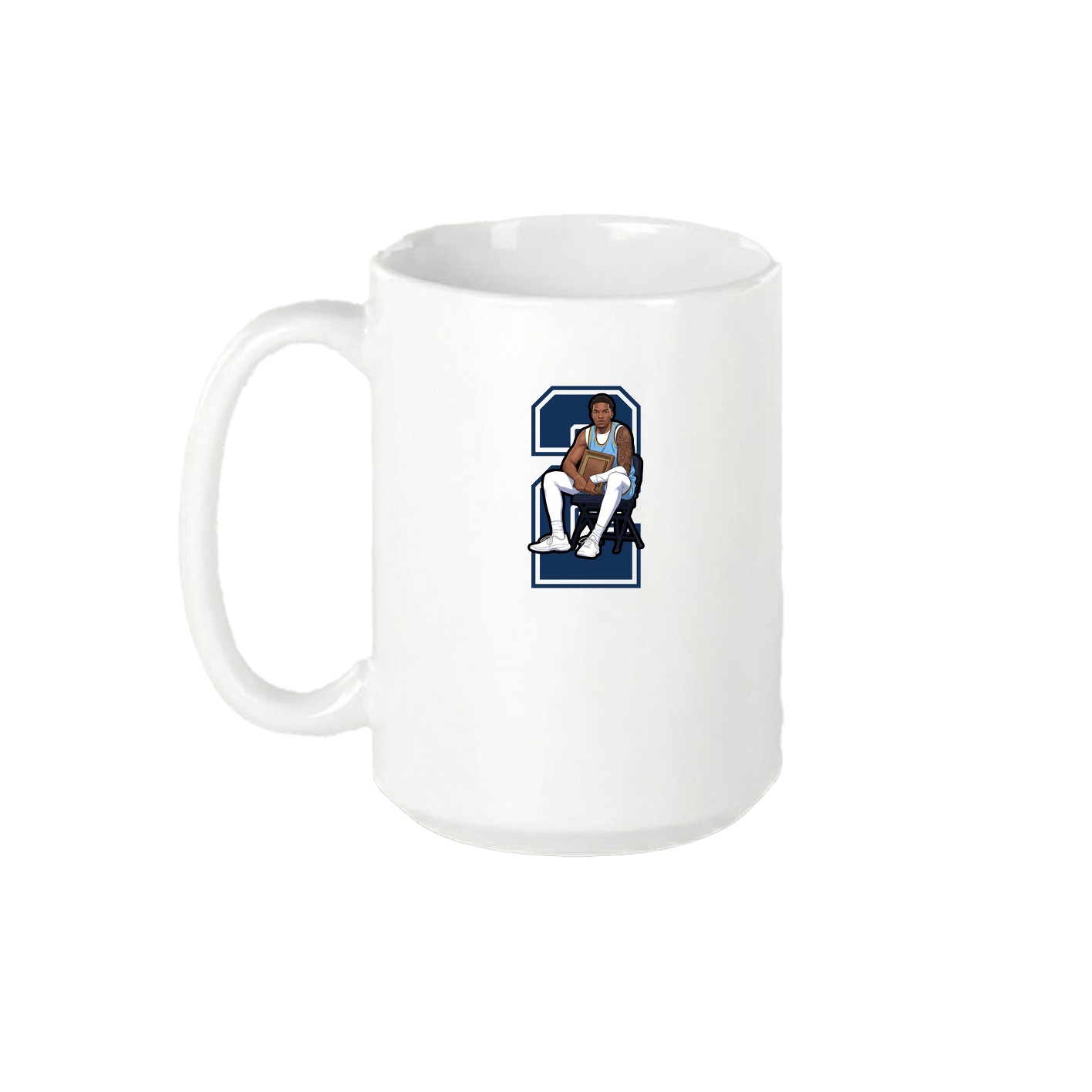 15oz Coffee Mug — Number in White