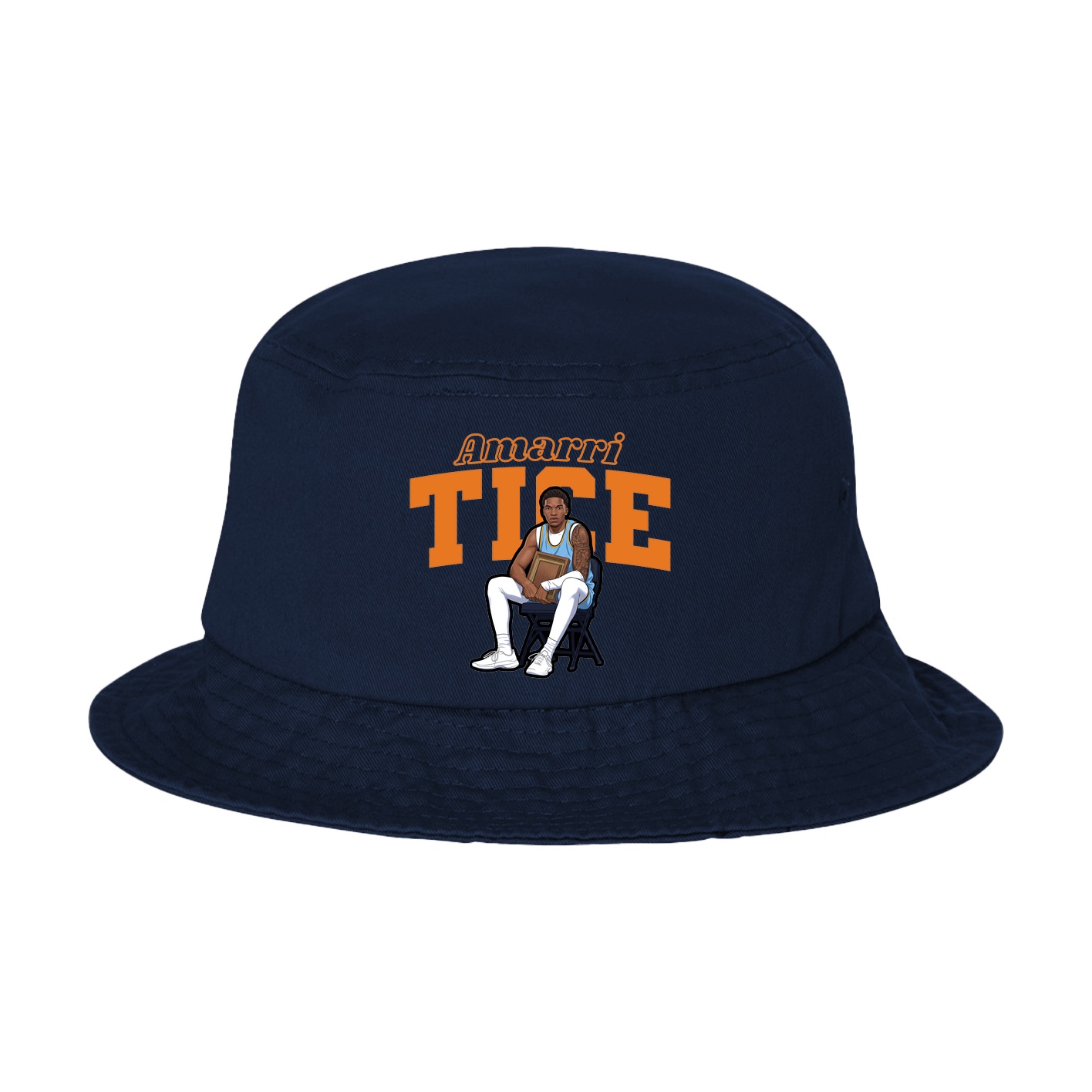 Bucket Cap — Name Arch in Navy