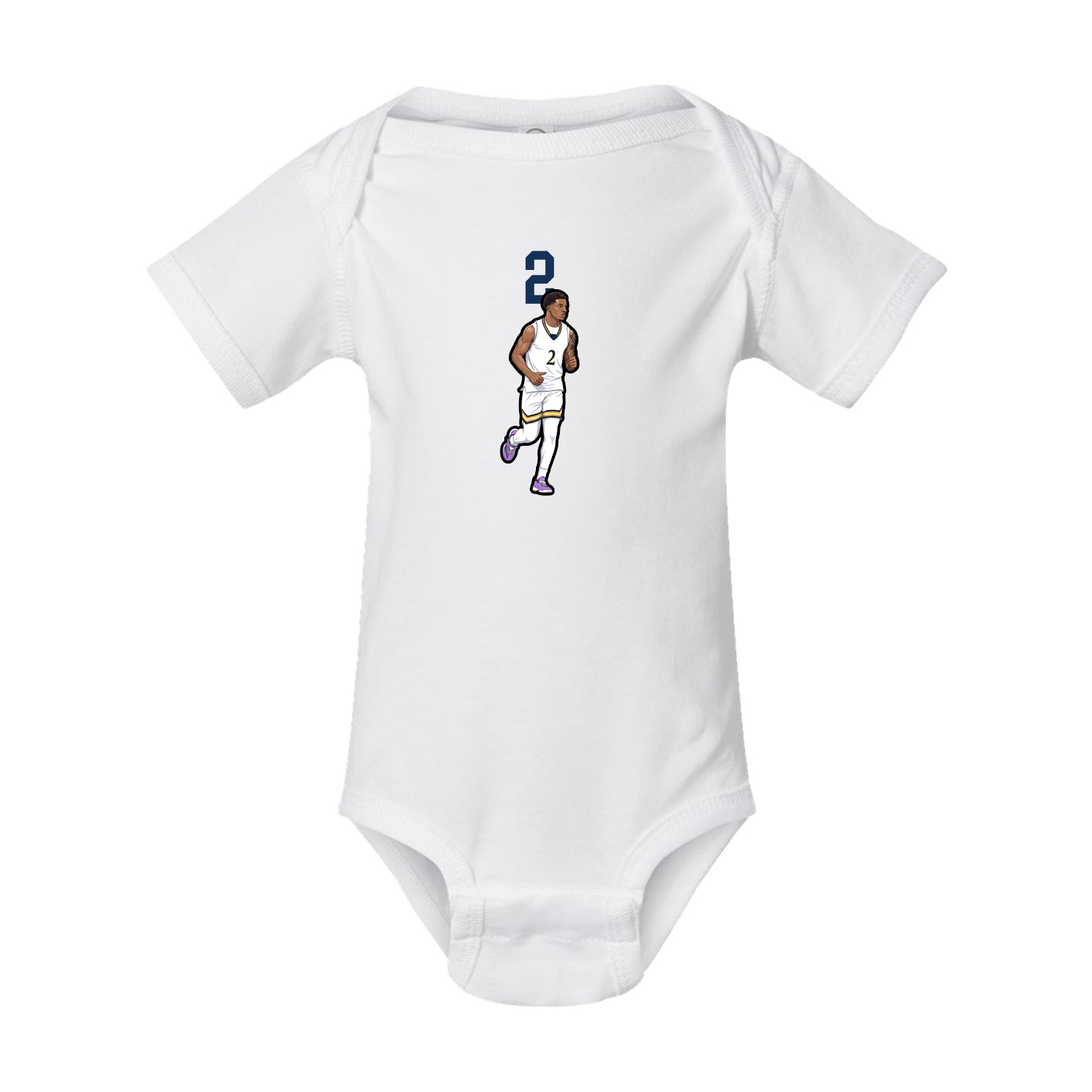 Baby Onesie — Number Top in White