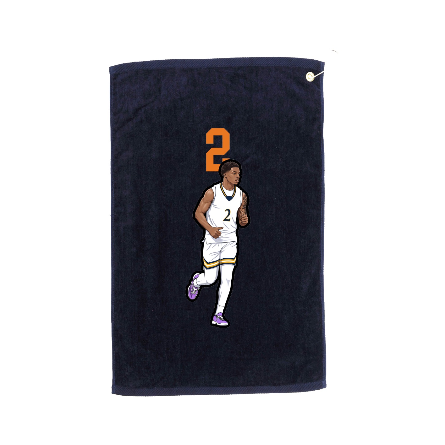 Golf Towel — Number Top in Navy