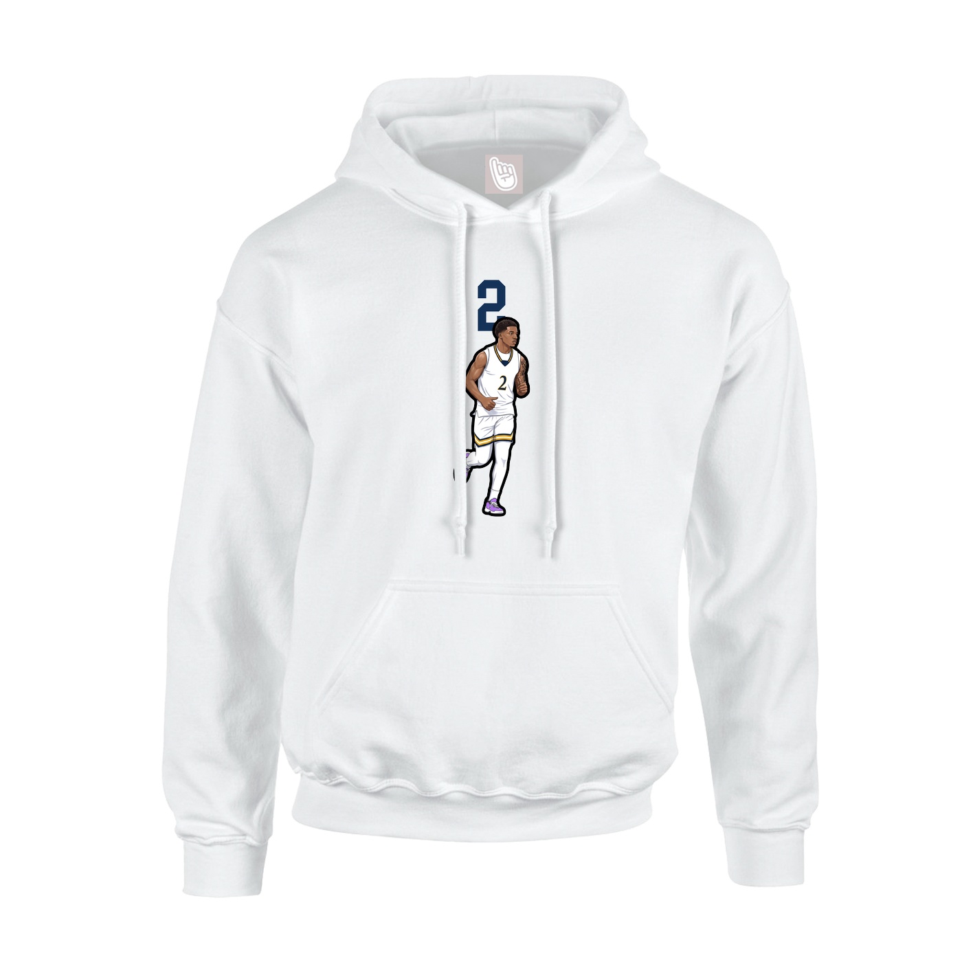 Hoodie — Number Top in White
