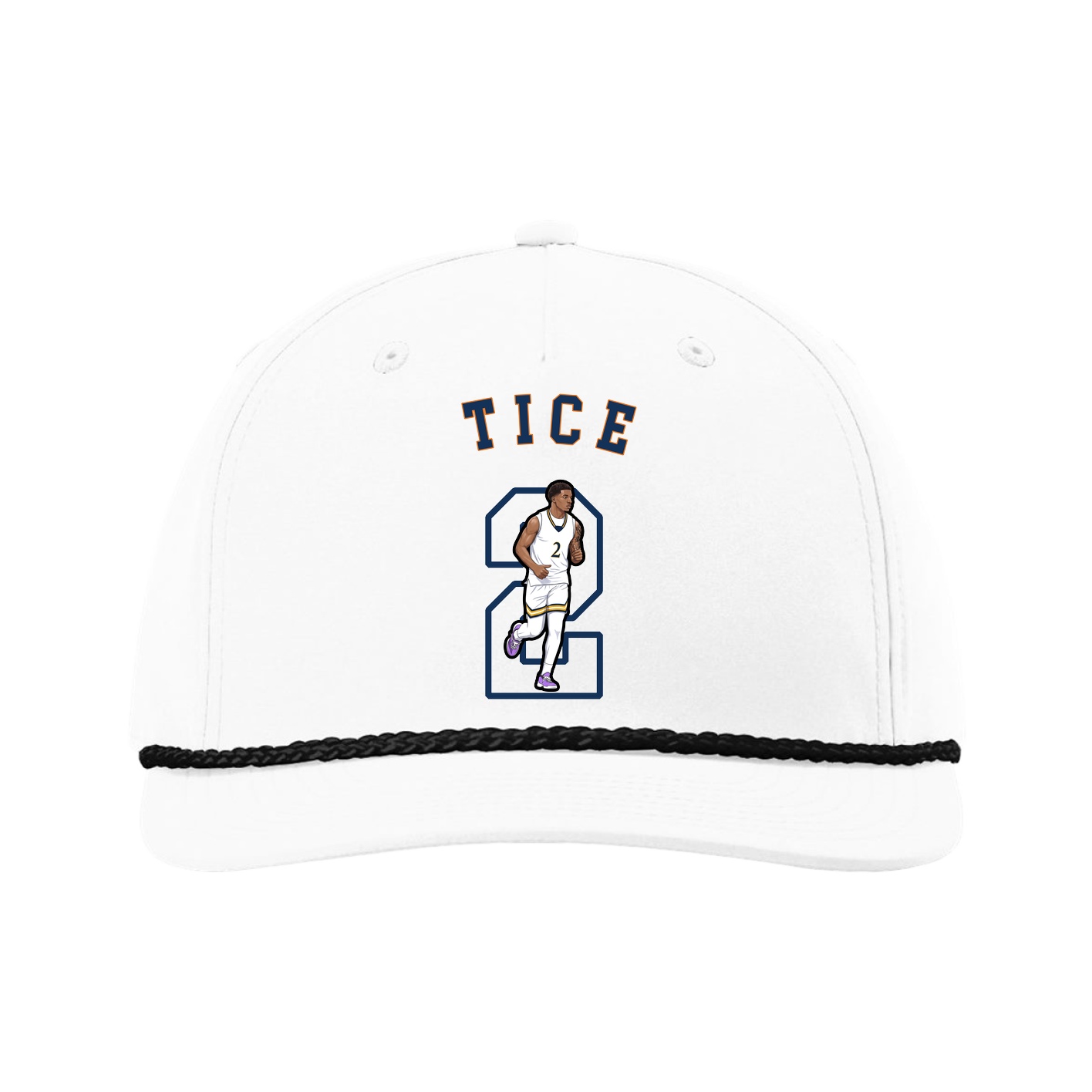Five-Panel Classic Rope Cap — Shirsey Arch in White