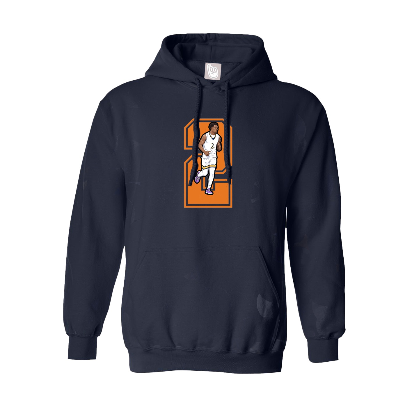 Hoodie — Number in Navy