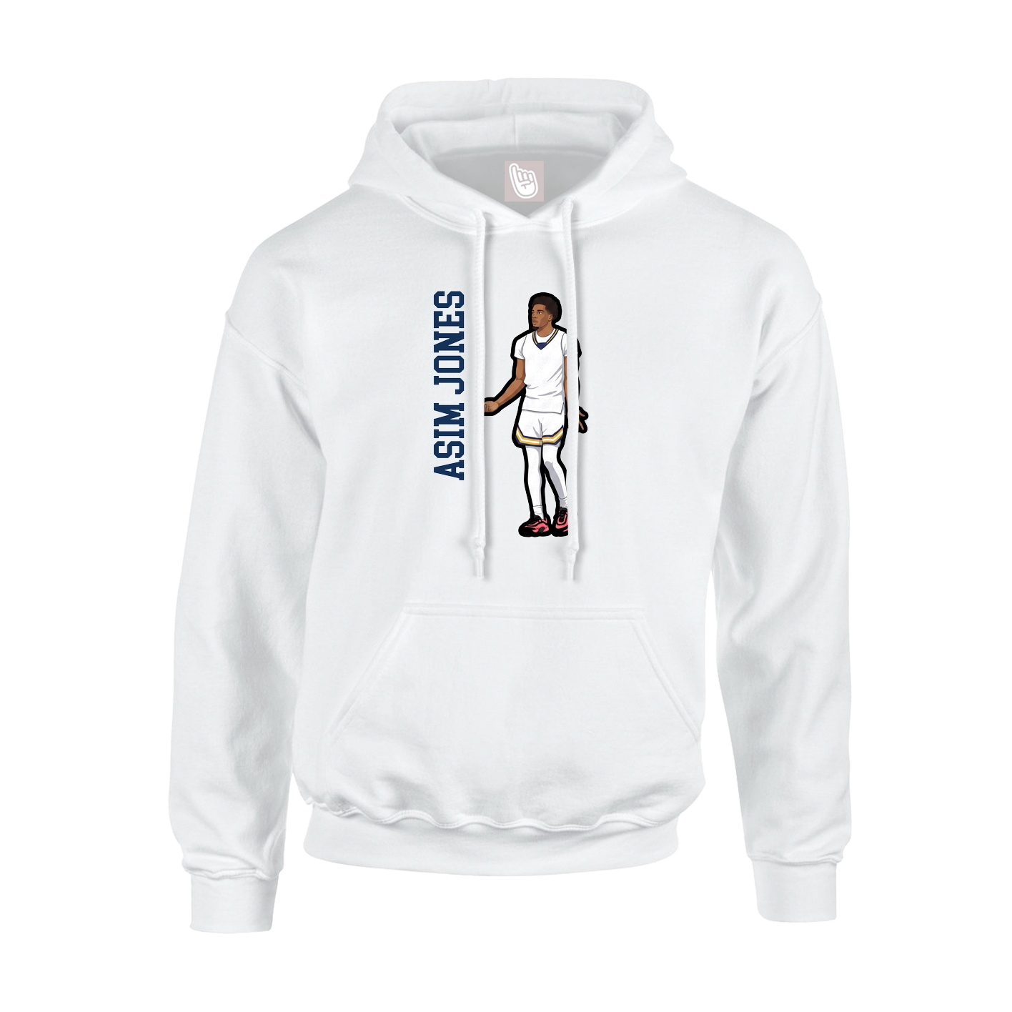 Youth Hoodie — Name Vertical in White