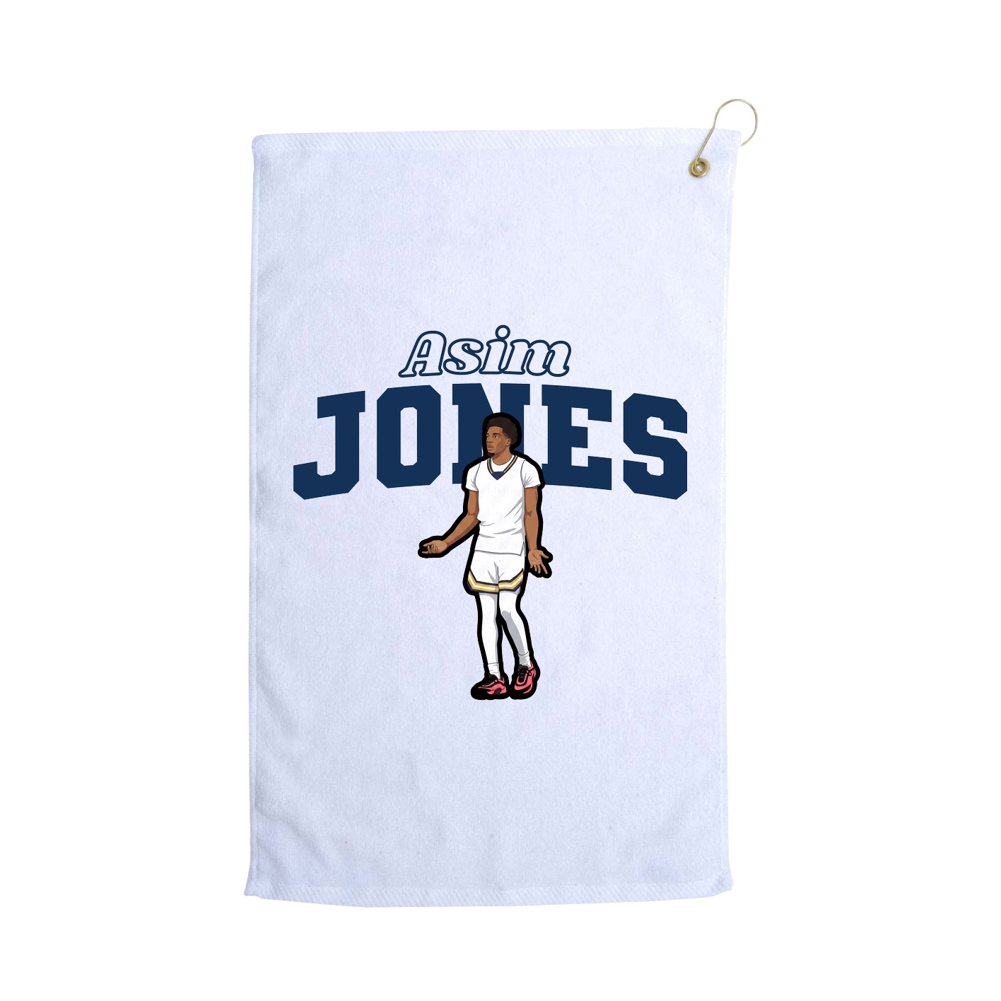 Golf Towel — Name Arch in White