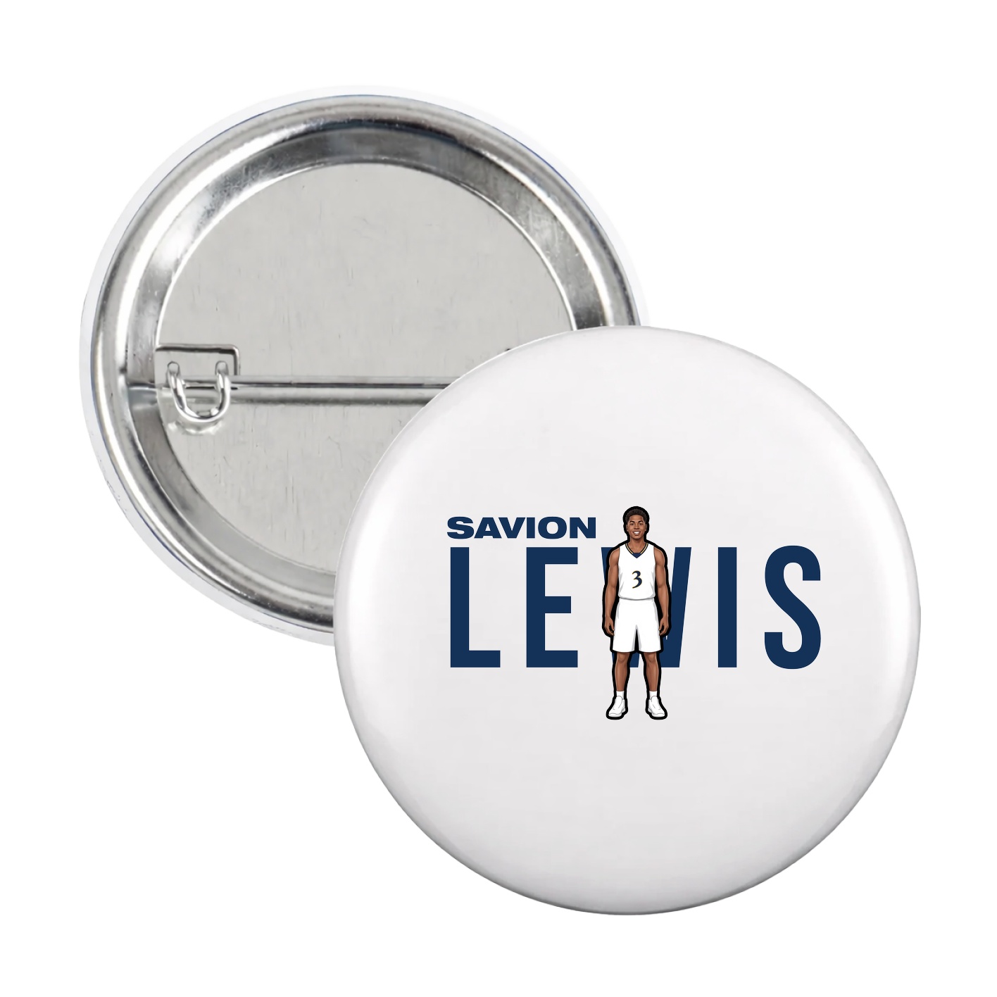 Game Day Button — Player Name in White