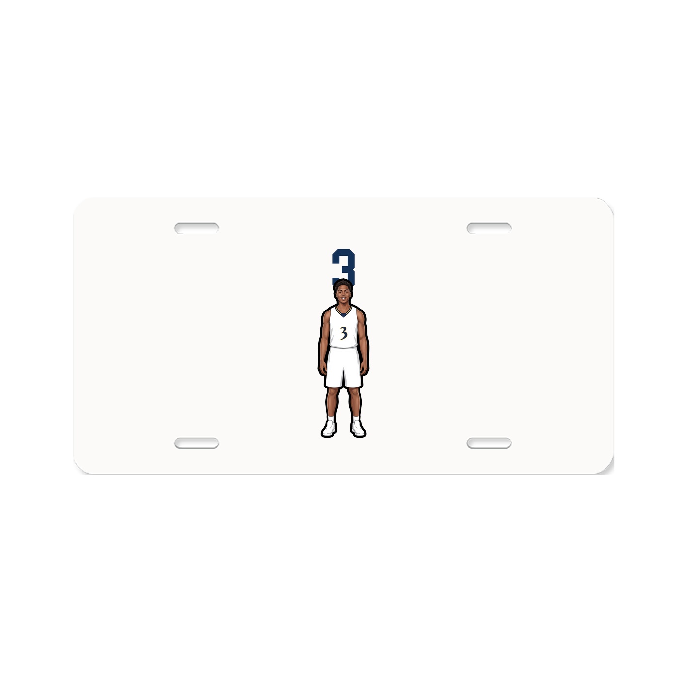 License Plate — Number Top in Classic
