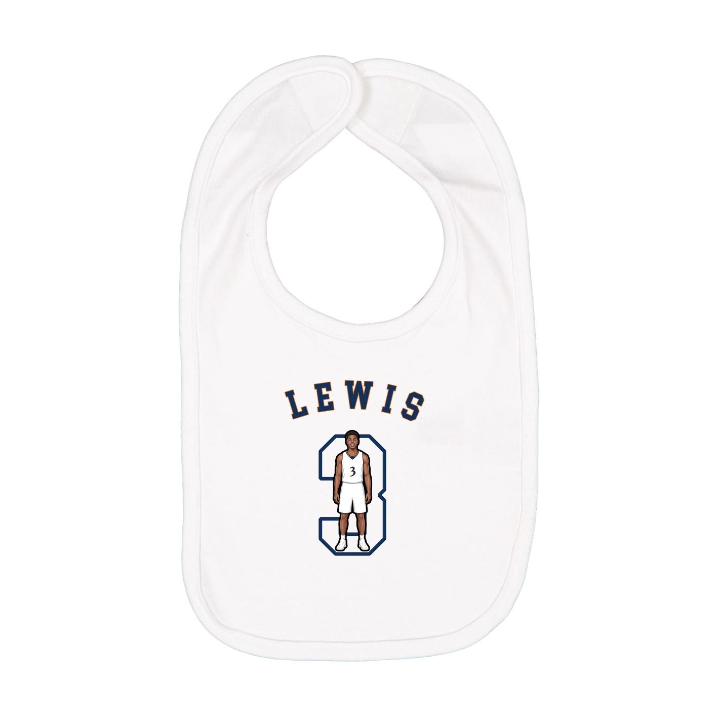 Infant Bib — Shirsey Arch in White