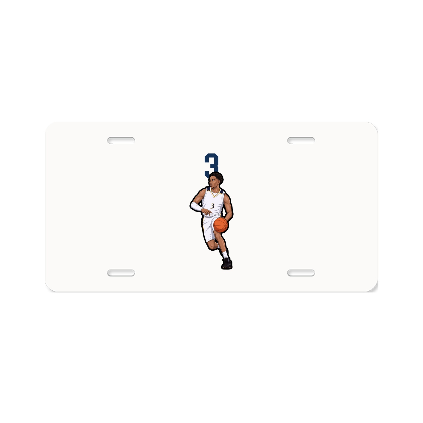 License Plate — Number Top in Classic
