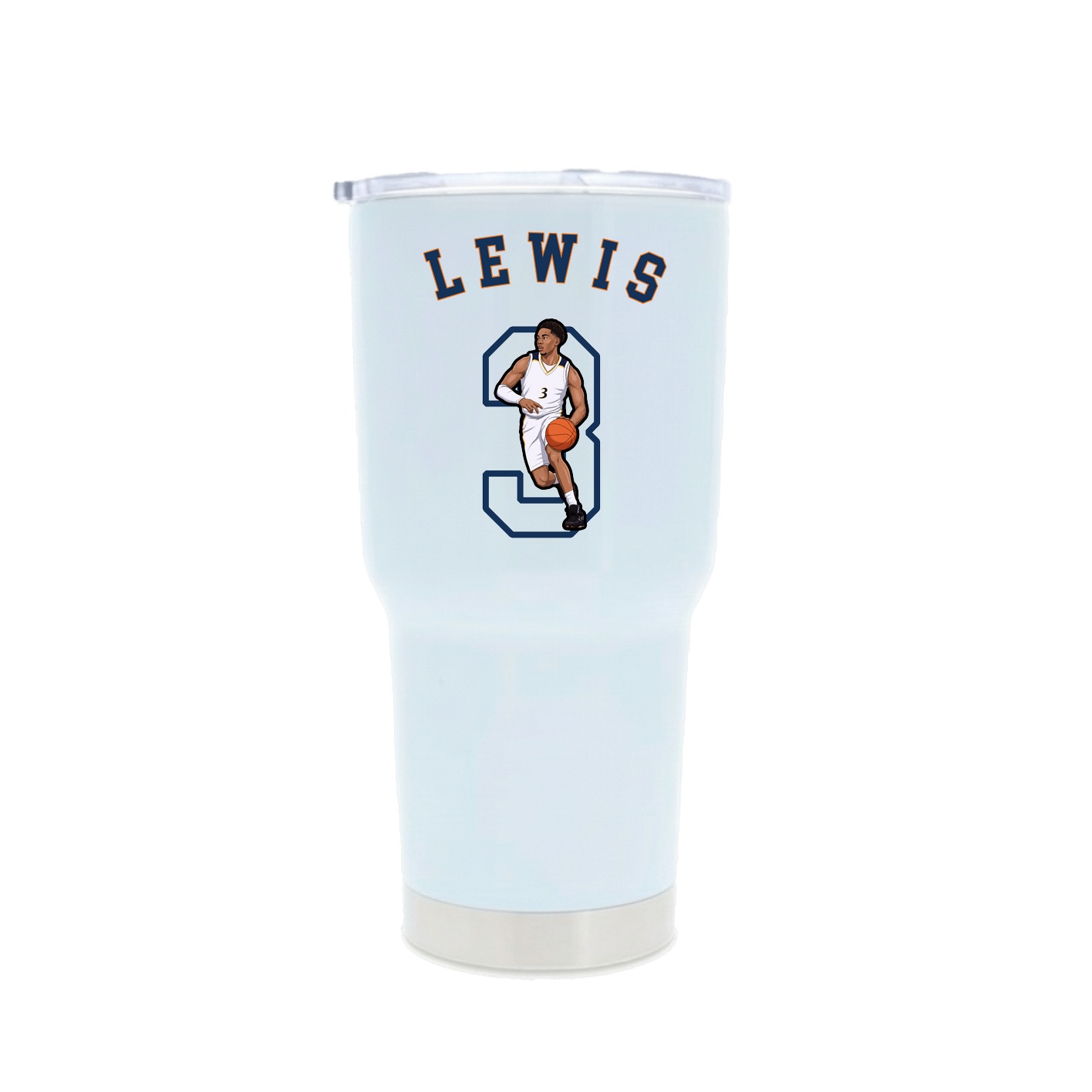 30oz Stainless Steel Tumbler — Shirsey Arch in White