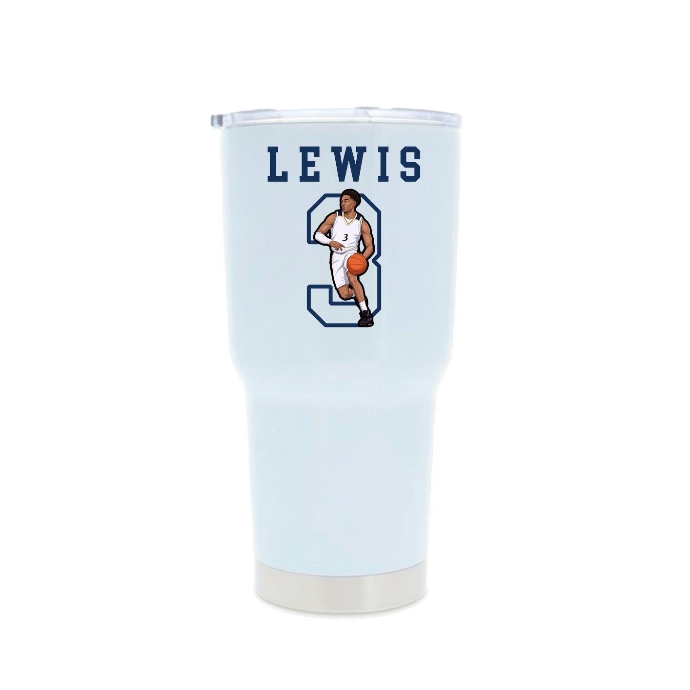 30oz Stainless Steel Tumbler — Shirsey in White
