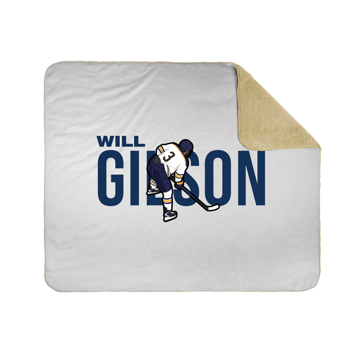 Throw Blanket — Player Name in White