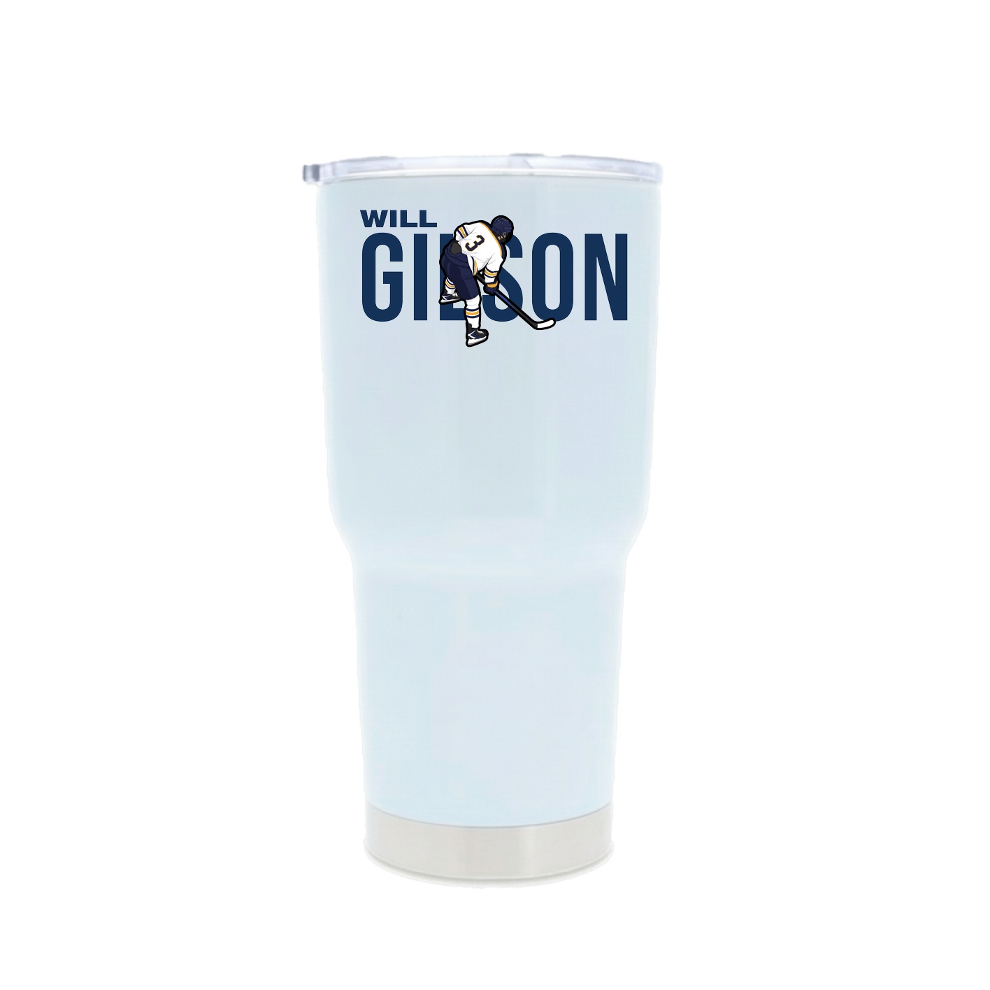 30oz Stainless Steel Tumbler — Player Name in White