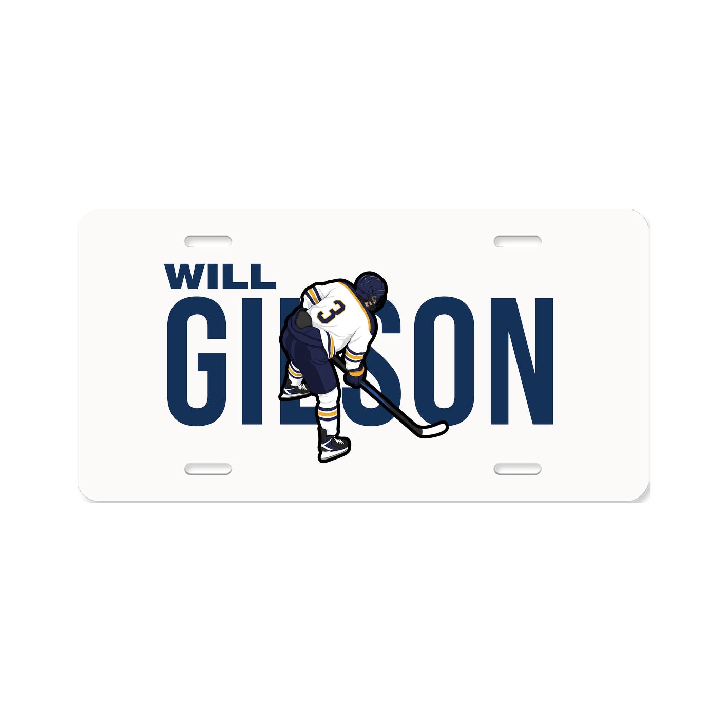License Plate — Player Name in Classic