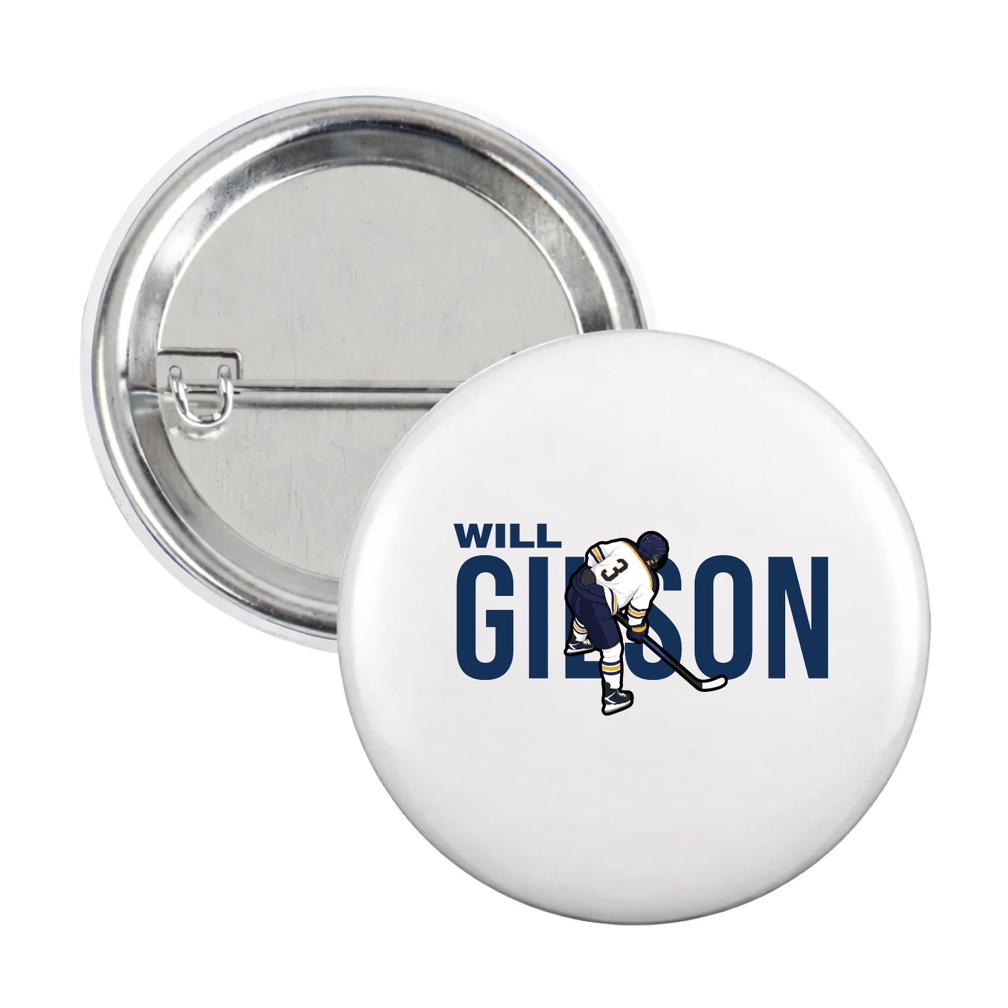 Game Day Button — Player Name in White