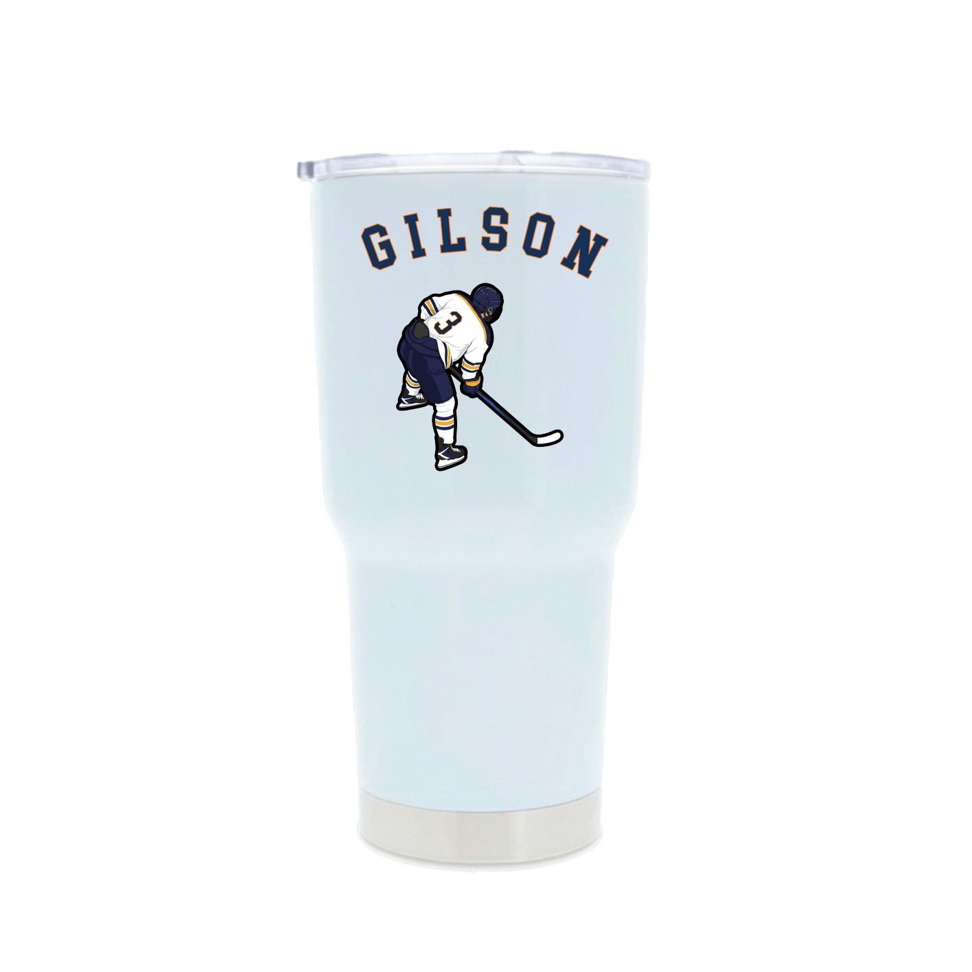 30oz Stainless Steel Tumbler — Shirsey Arch in White