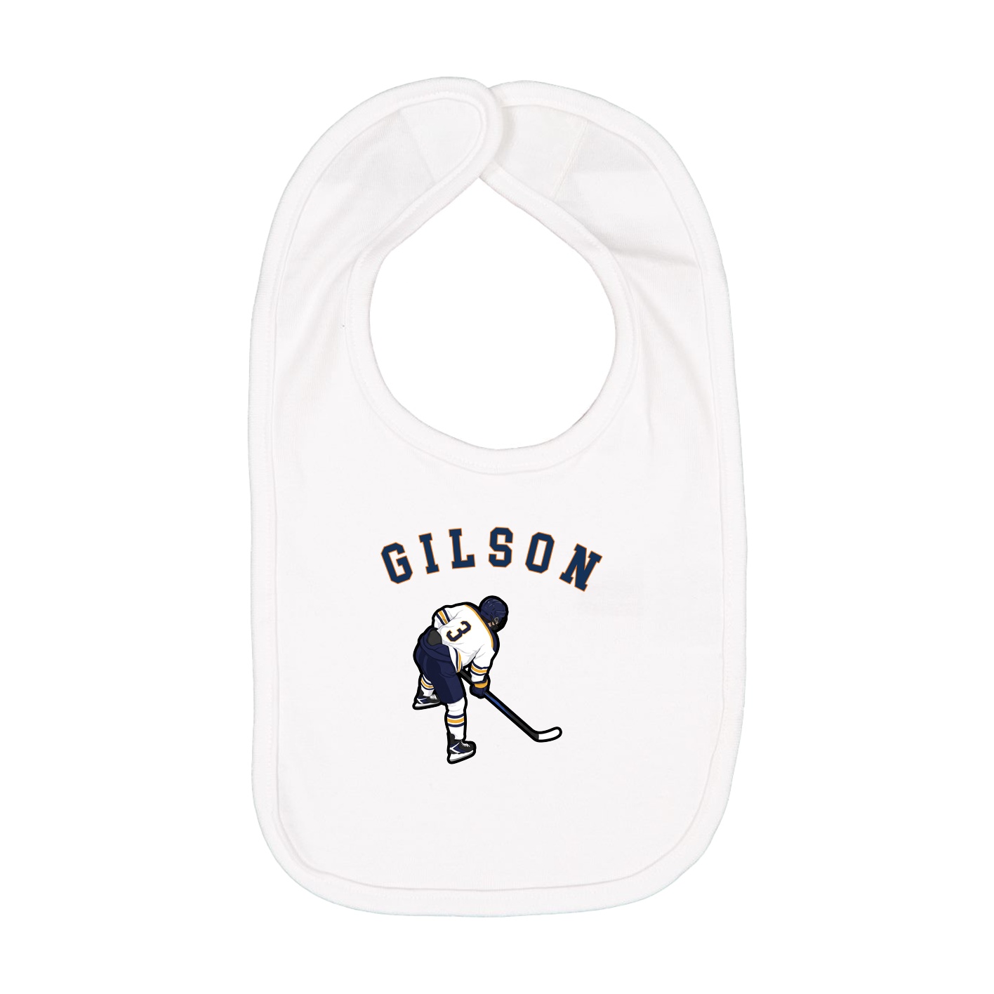 Infant Bib — Shirsey Arch in White