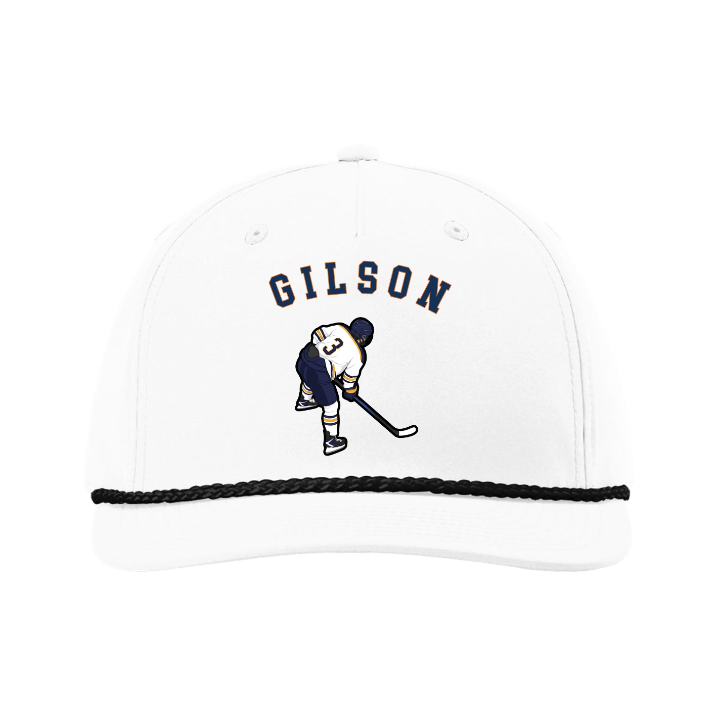Five-Panel Classic Rope Cap — Shirsey Arch in White
