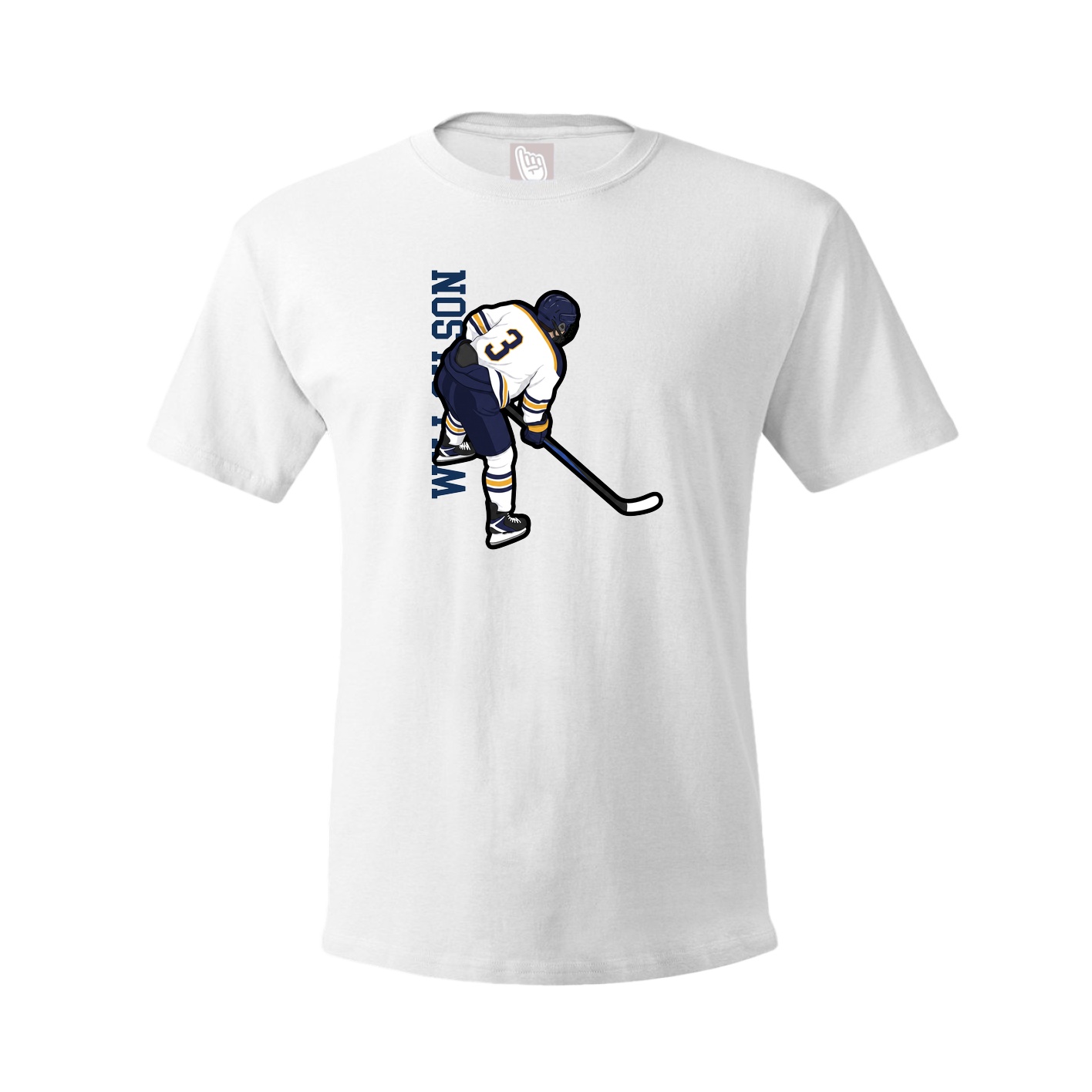 Youth Tee — Name Vertical in White