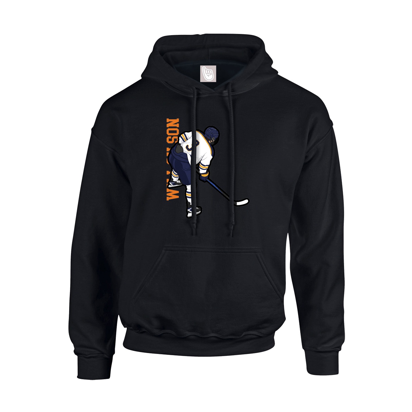 Youth Hoodie — Name Vertical in Black