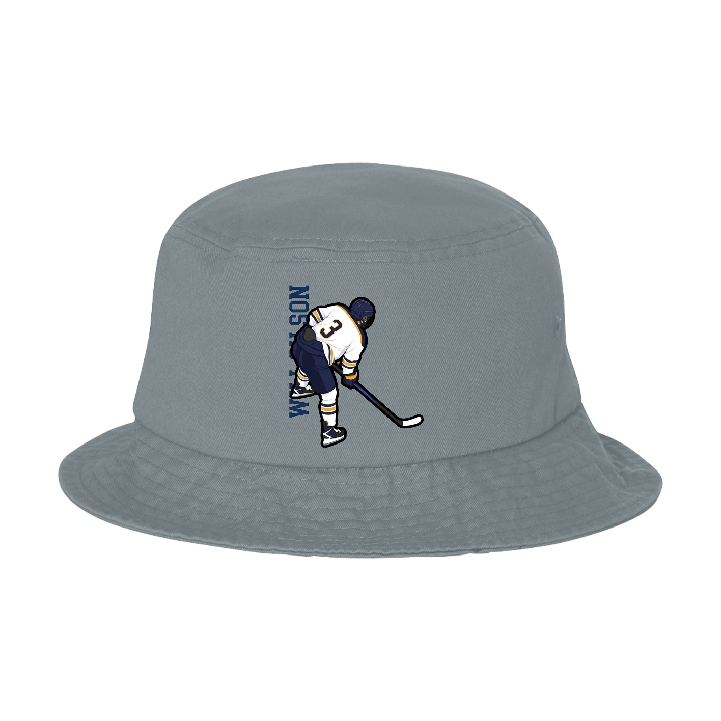 Bucket Cap — Name Vertical in Grey