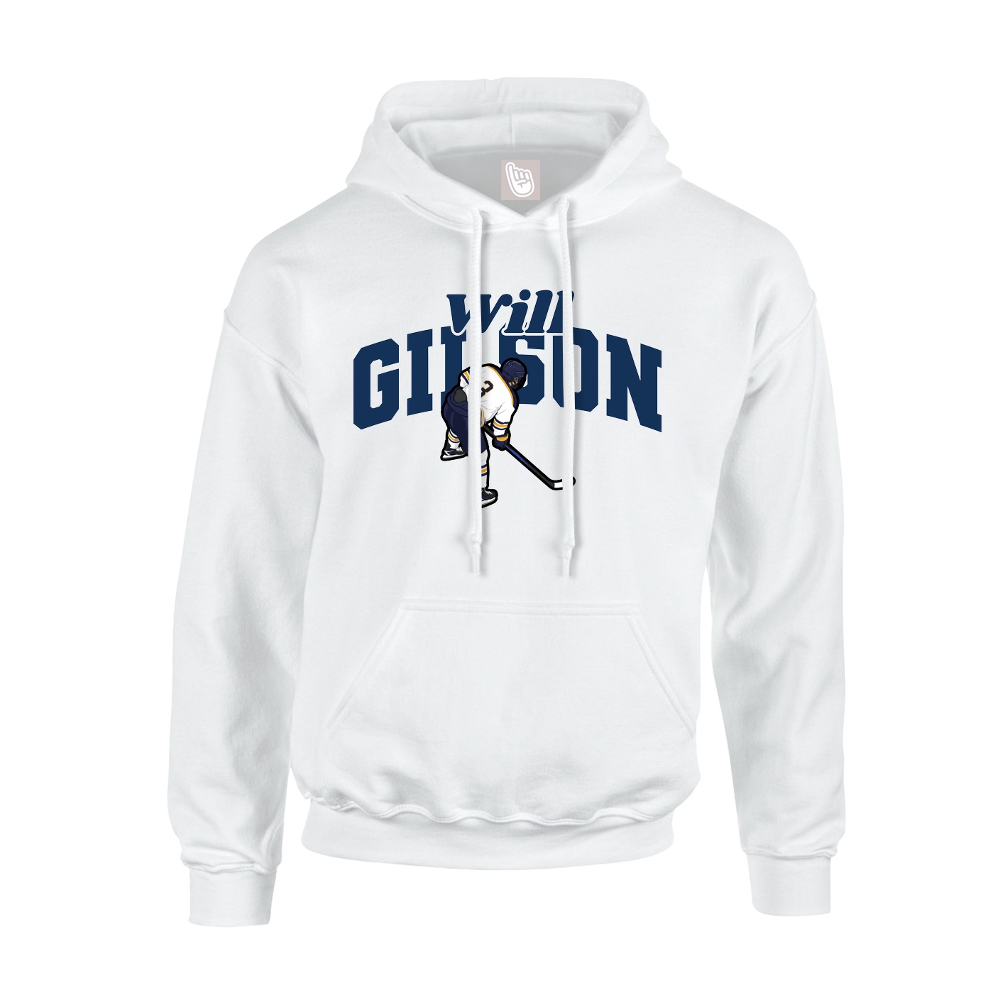Hoodie — Signature Arch in White
