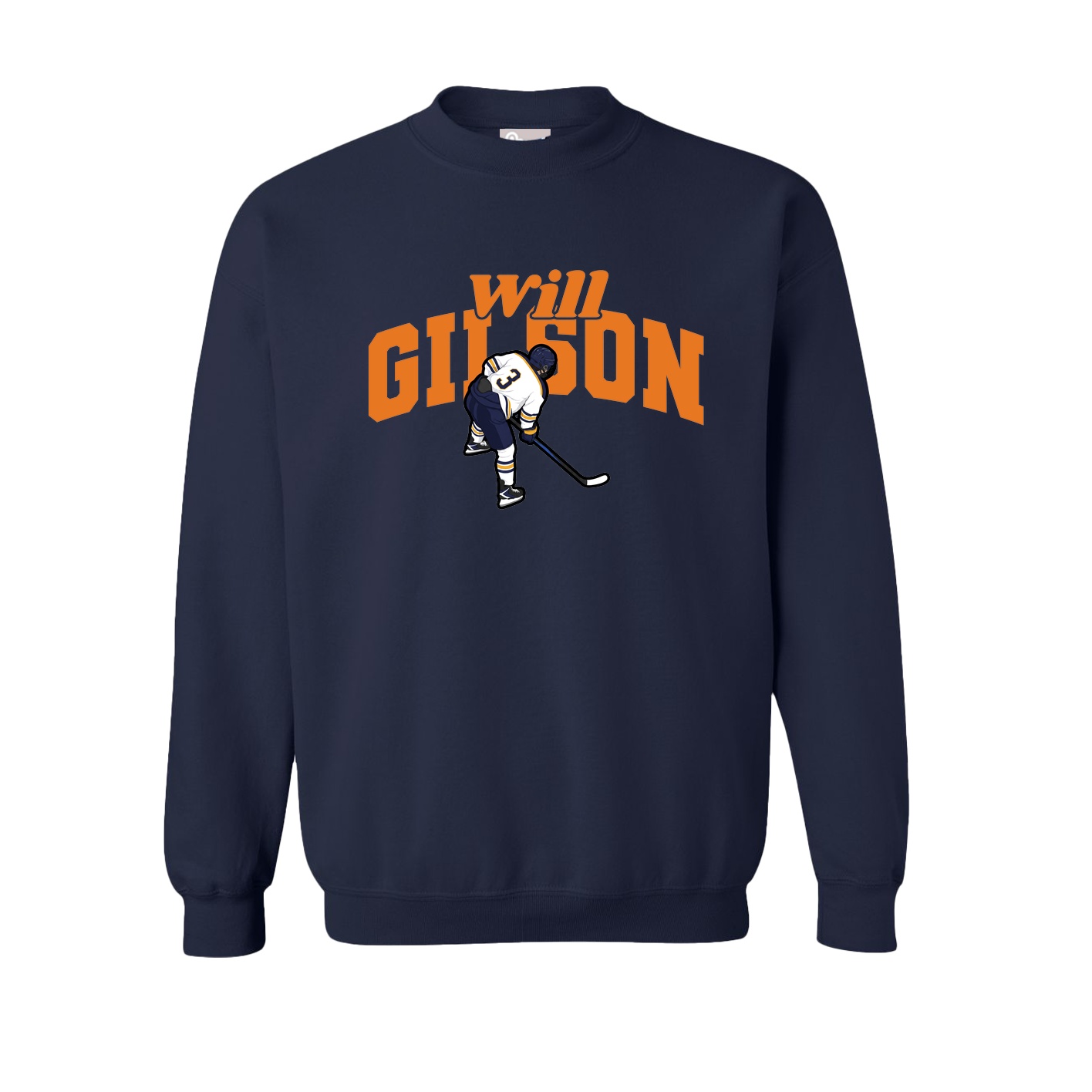 Fleece Crew — Signature Arch in Navy