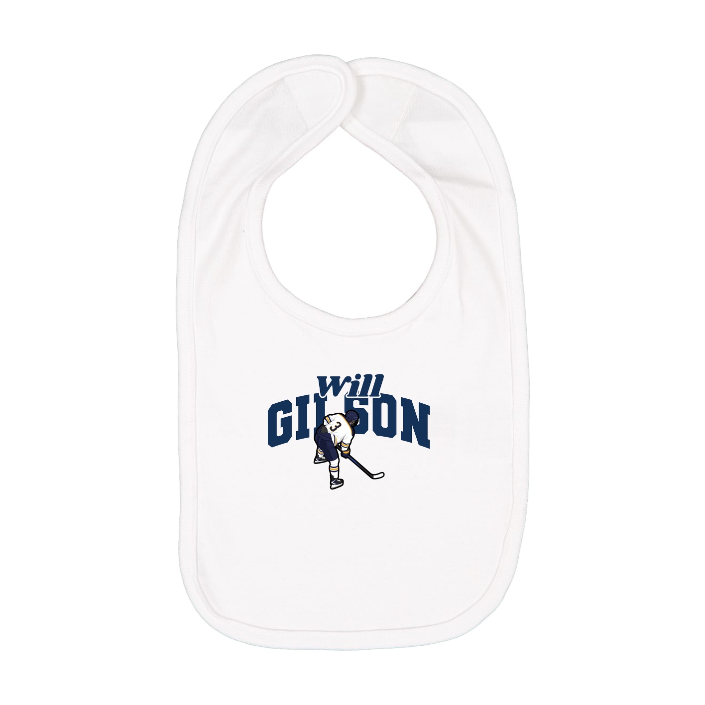 Infant Bib — Signature Arch in White