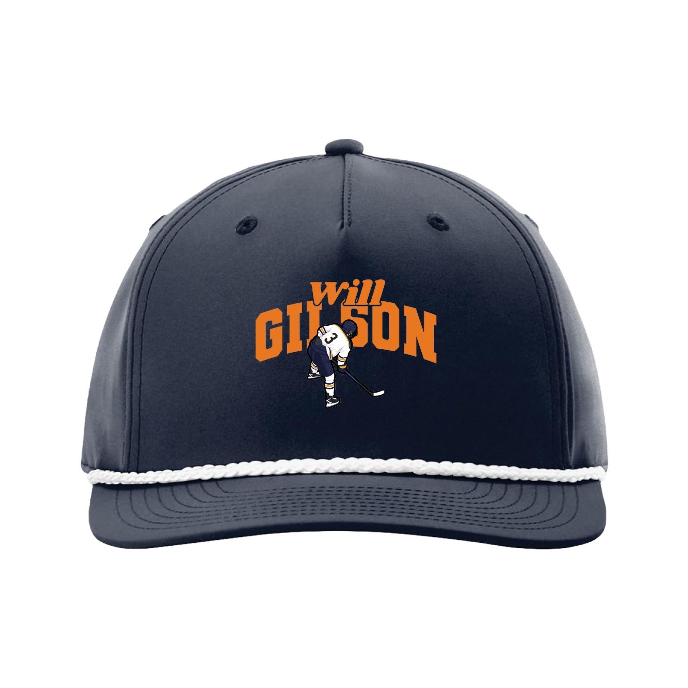Five-Panel Classic Rope Cap — Signature Arch in Navy