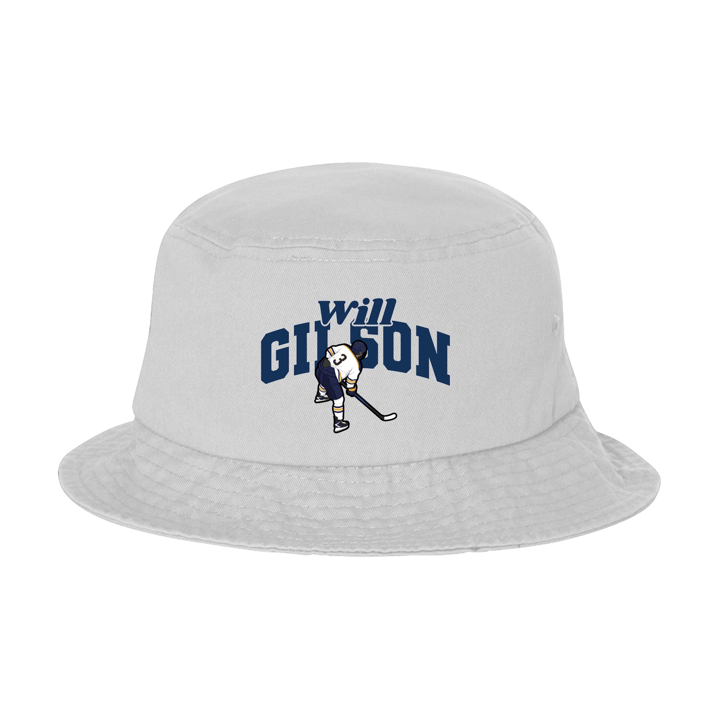 Bucket Cap — Signature Arch in White