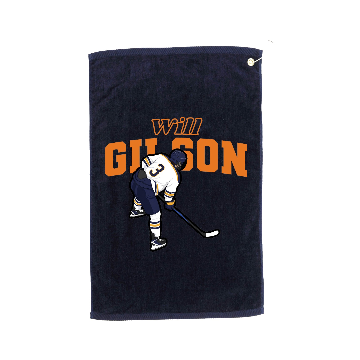 Golf Towel — Name Arch in Navy