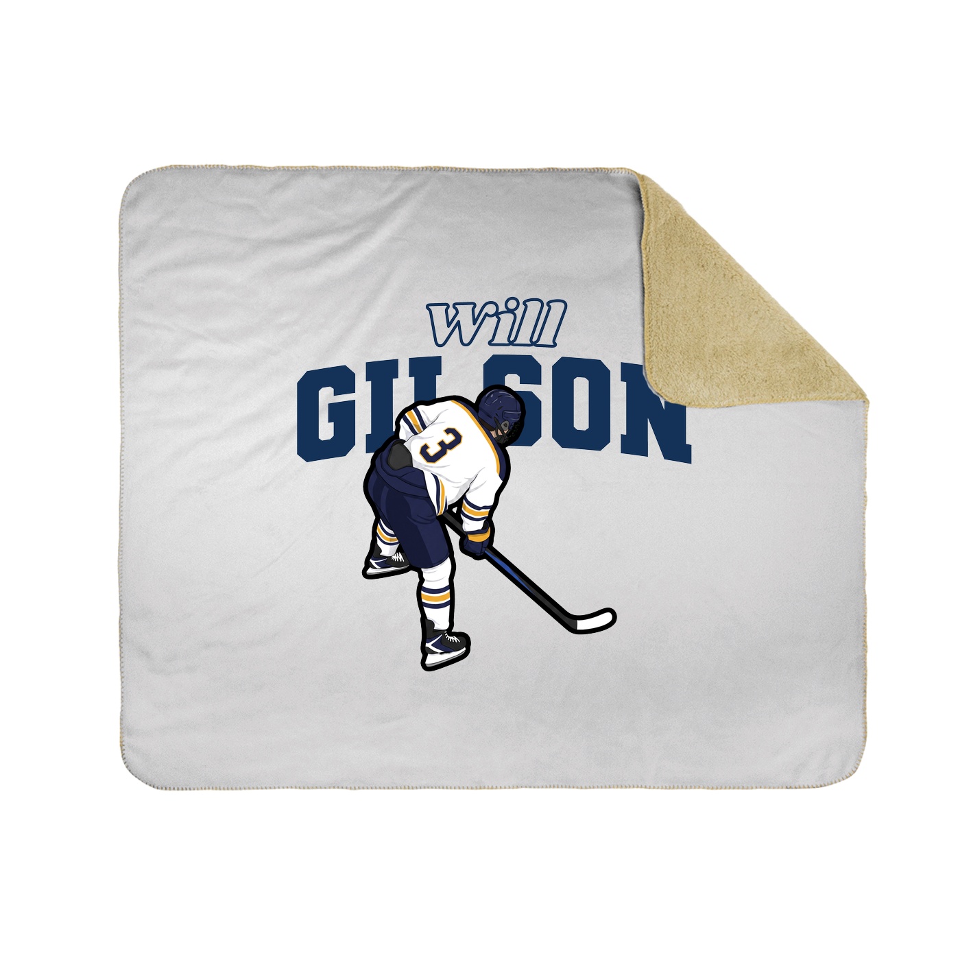Throw Blanket — Name Arch in White
