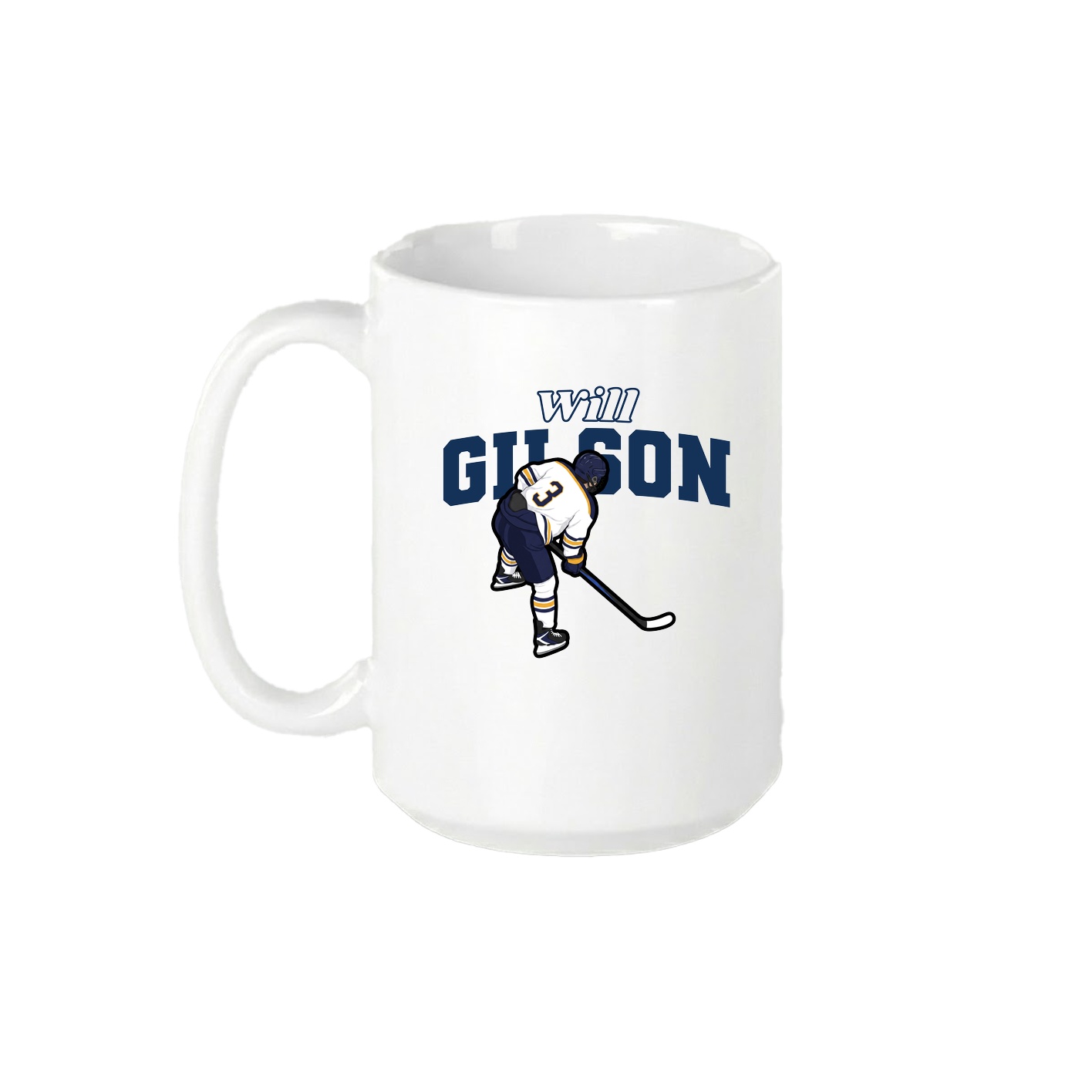 15oz Coffee Mug — Name Arch in White