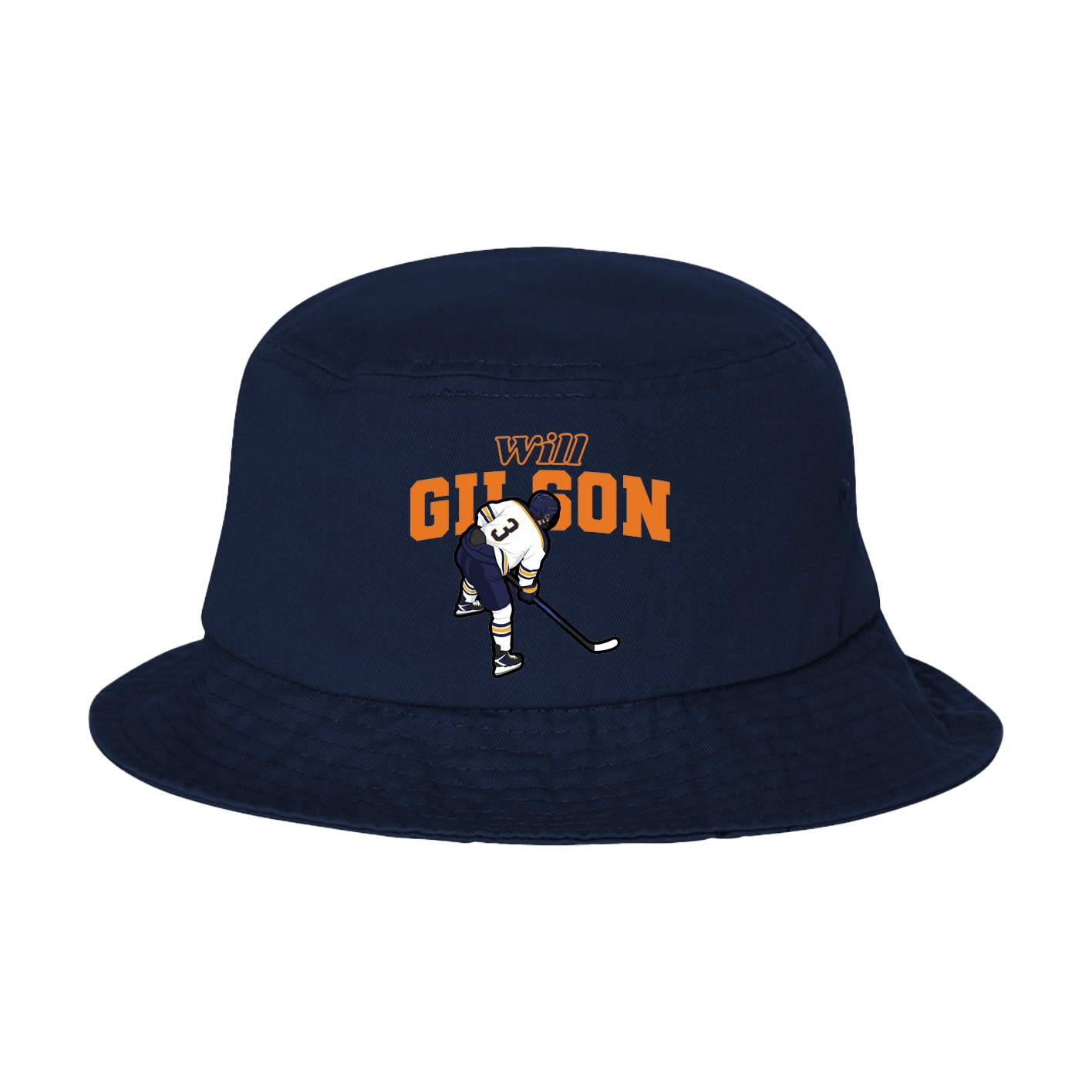 Bucket Cap — Name Arch in Navy