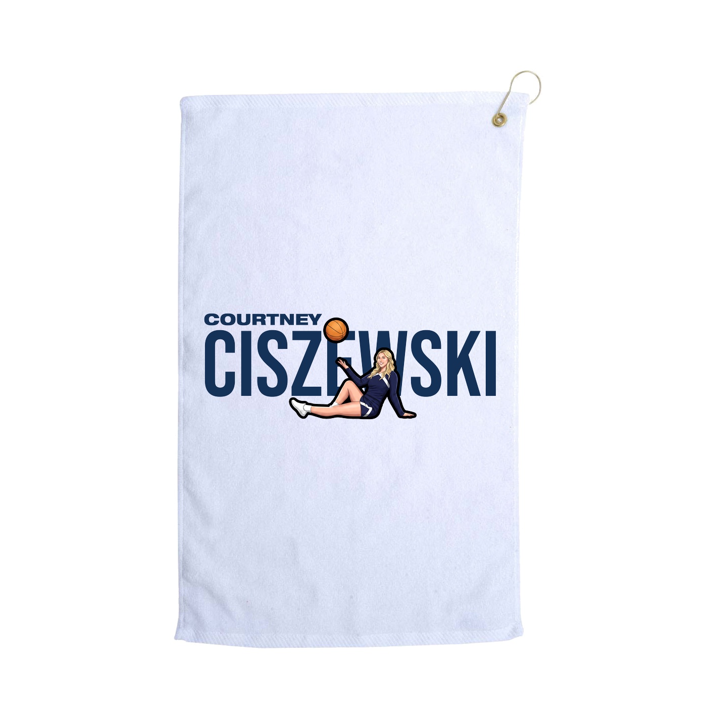 Golf Towel — Player Name in White
