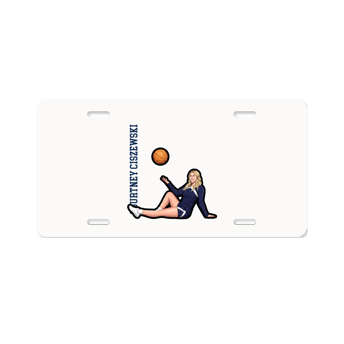License Plate — Name Vertical in Classic