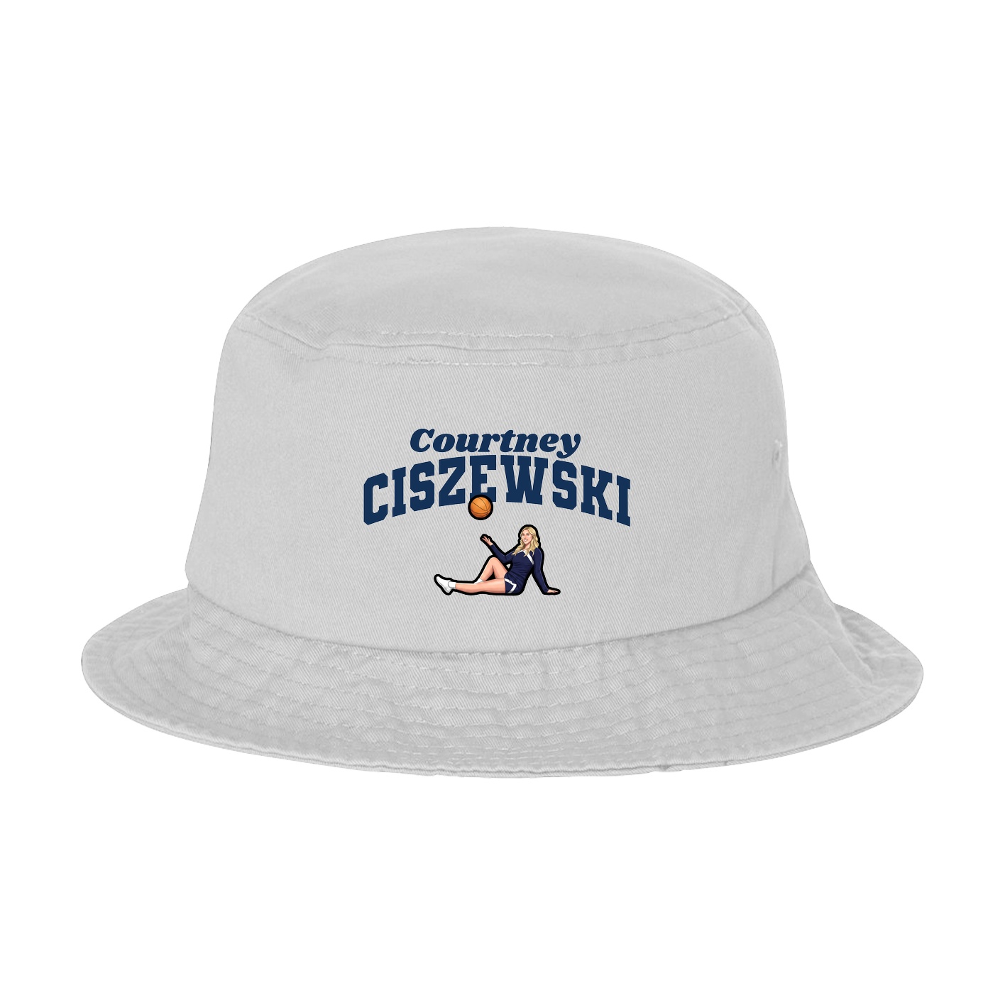Bucket Cap — Signature Arch in White