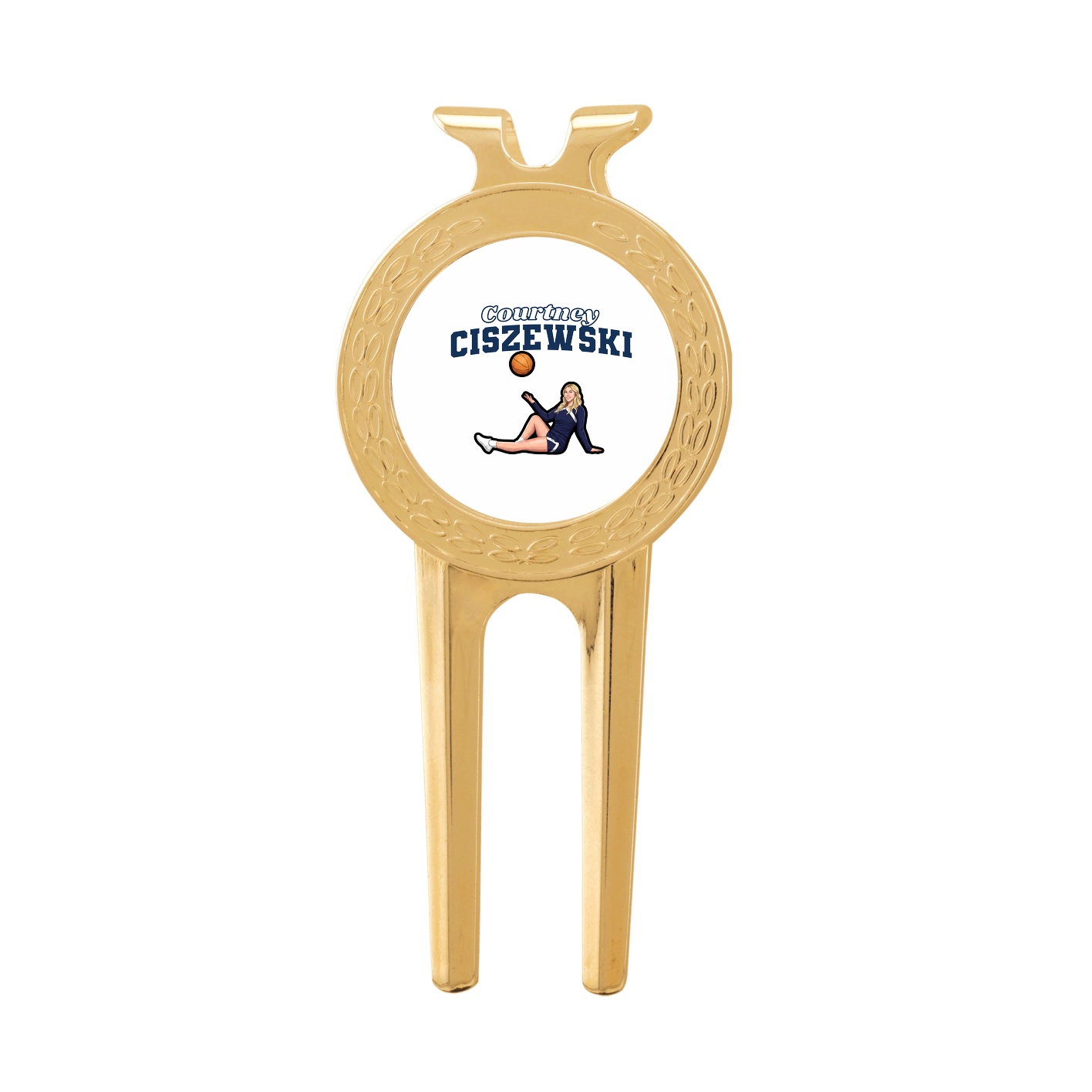 Divot Tool with Ball Marker — Name Arch in Classic