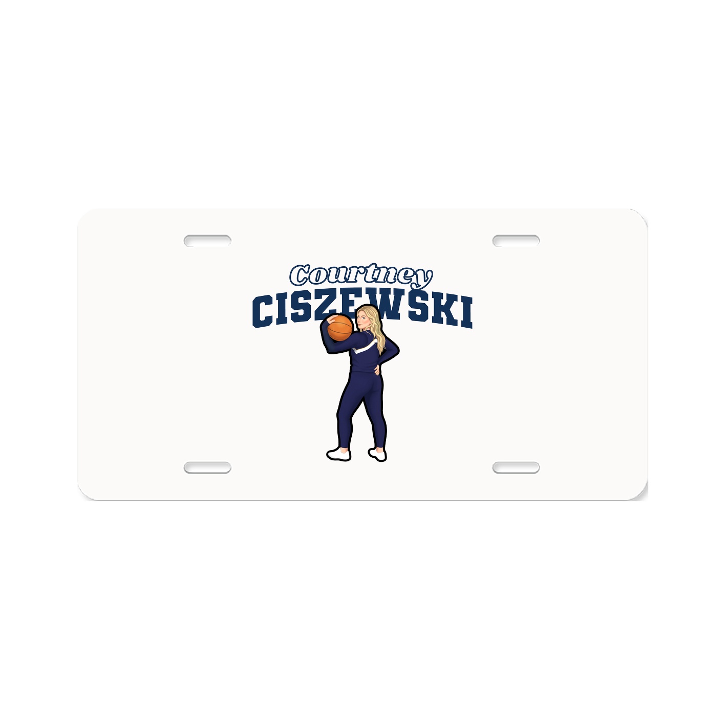 License Plate — Name Arch in Classic