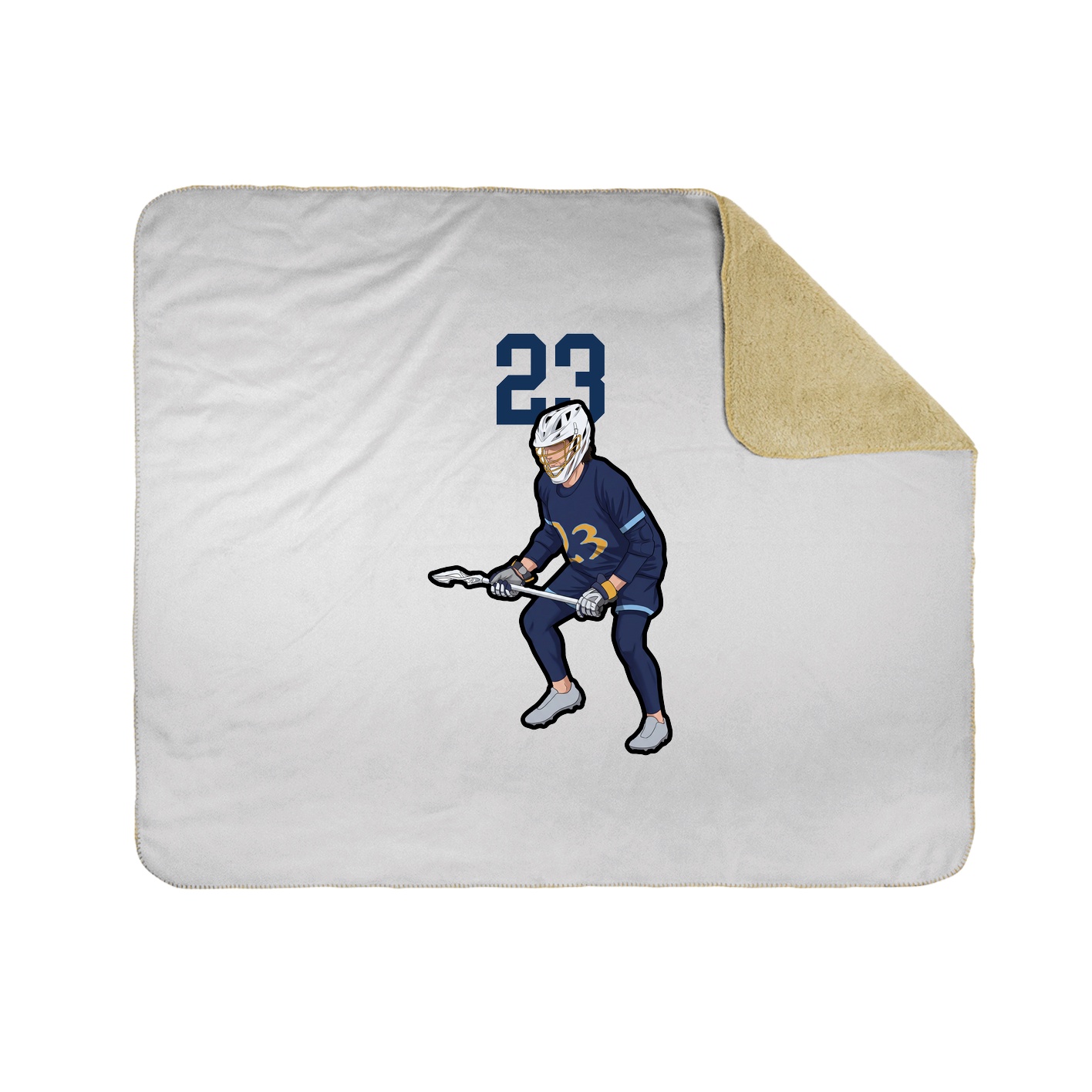 Throw Blanket — Number Top in White
