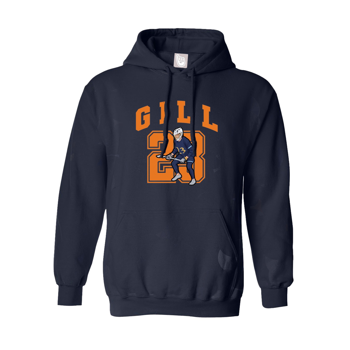 Youth Hoodie — Number in Navy
