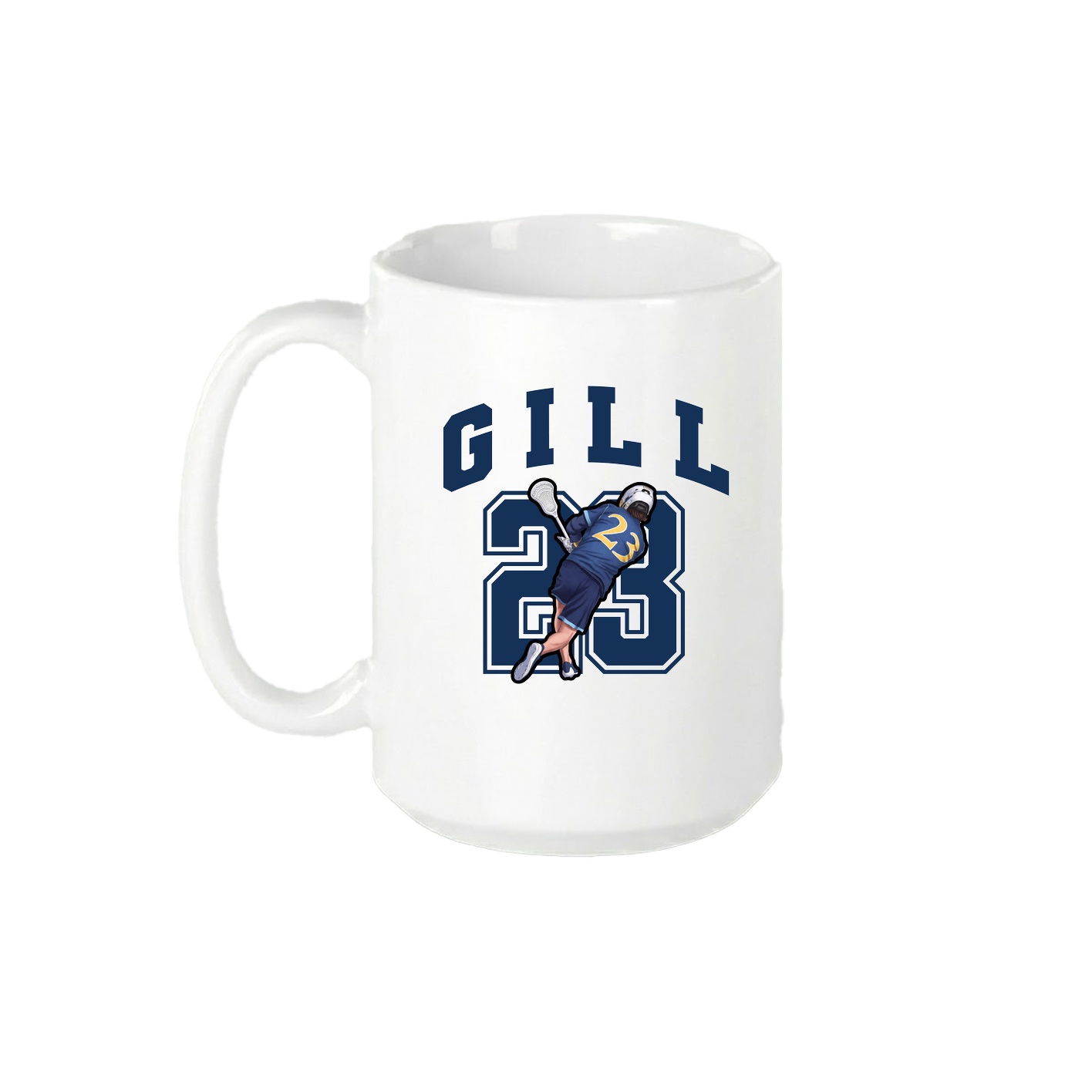 15oz Coffee Mug — Number in White