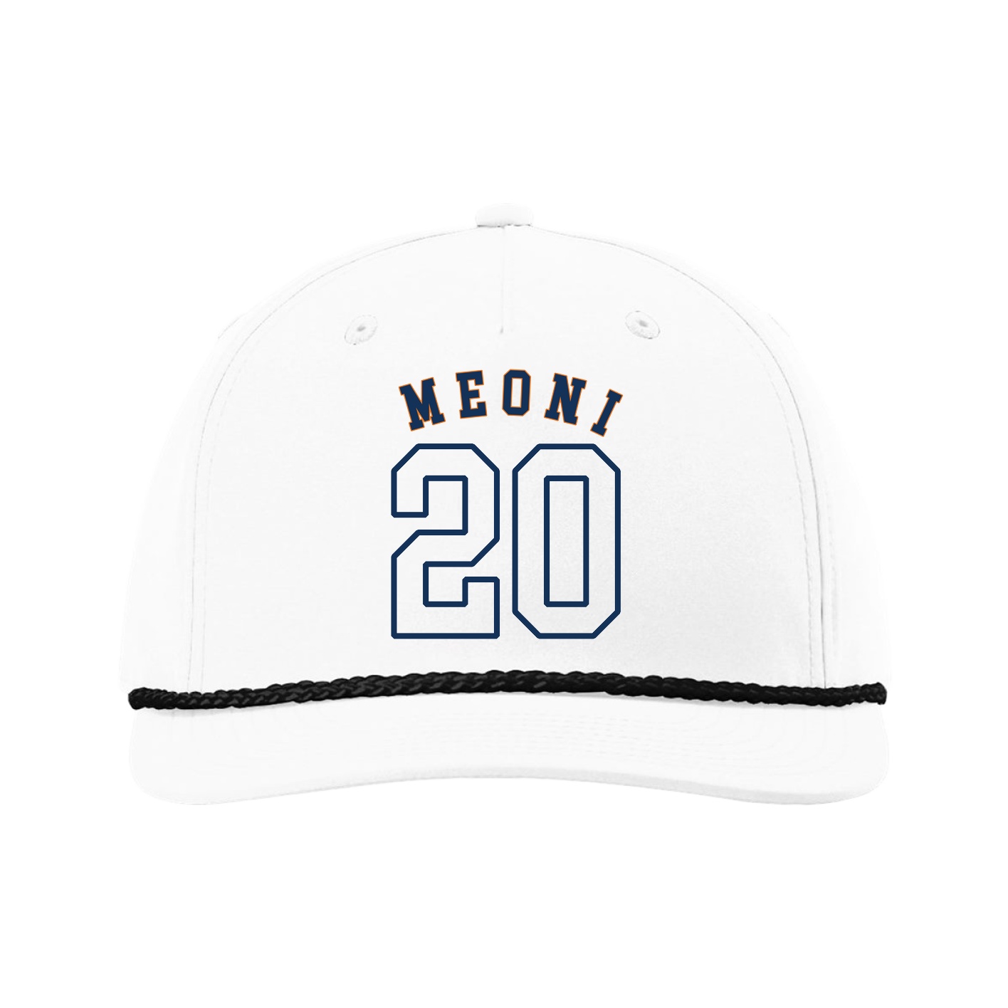 Five-Panel Classic Rope Cap — Shirsey Arch in White