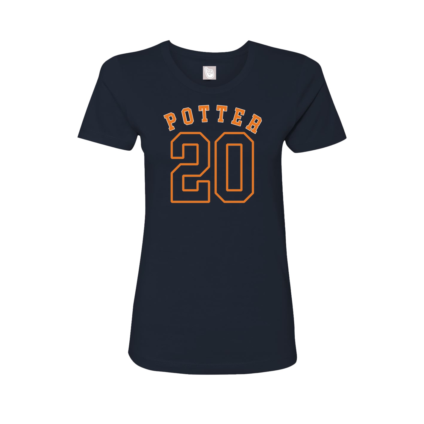 Fitted Women's Tee — Shirsey Arch in Navy