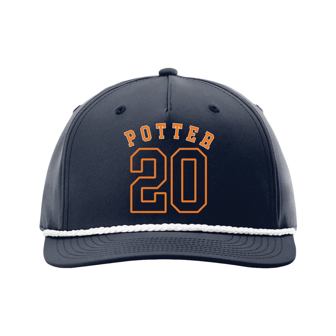 Five-Panel Classic Rope Cap — Shirsey Arch in Navy