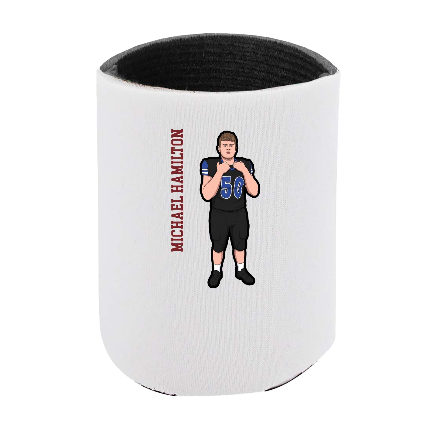 Can Holder — Name Vertical in White