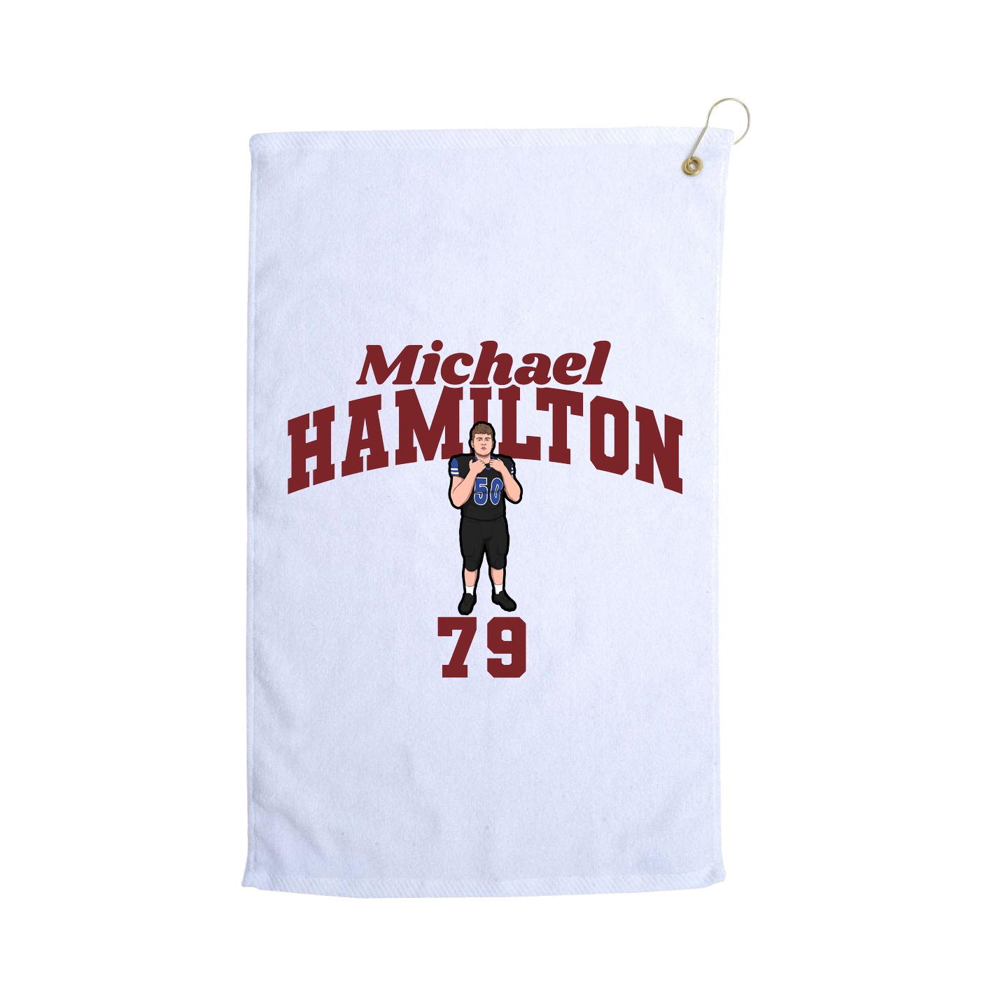 Golf Towel — Signature Arch in White